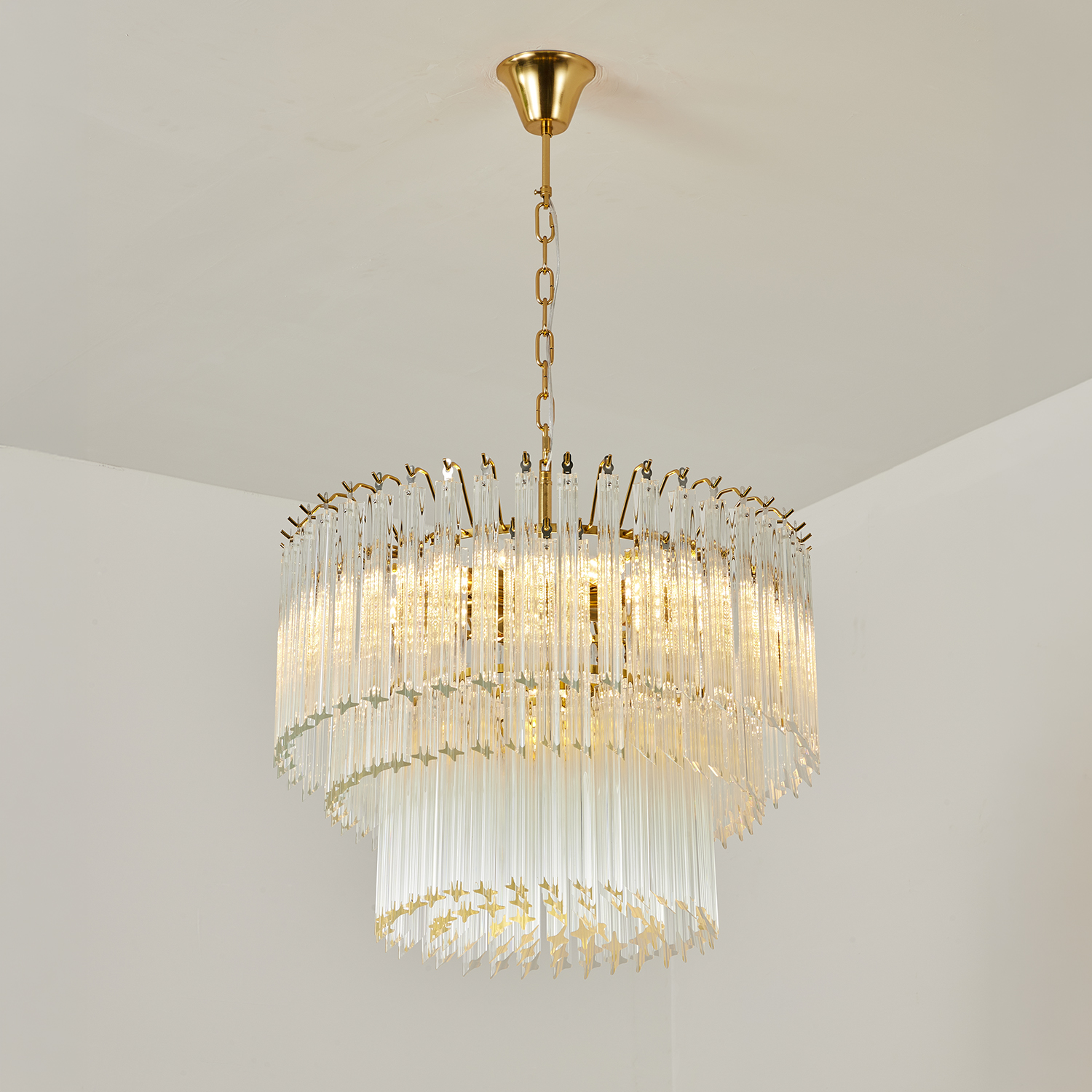 Aurelia Clear Glass Cascade Chandelier