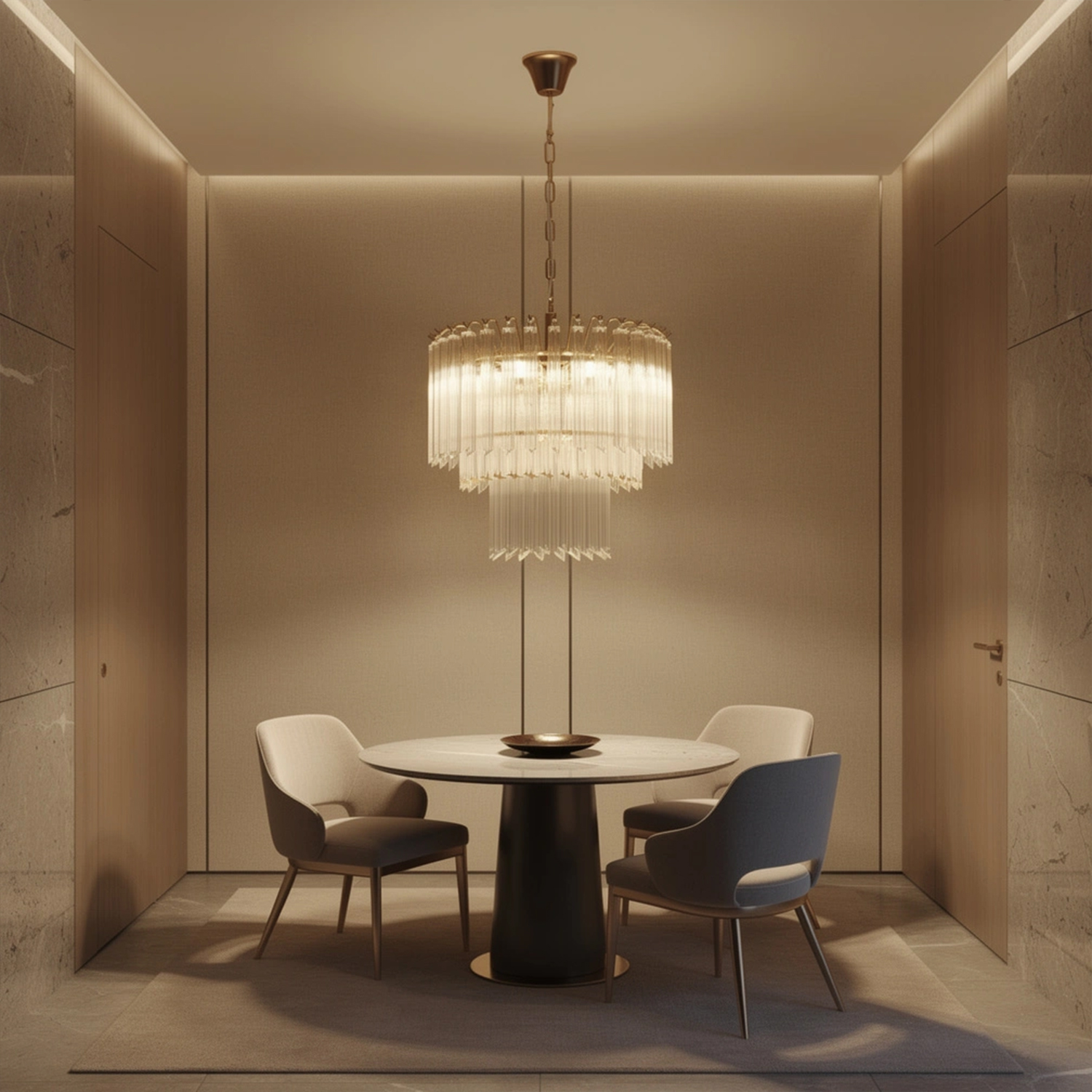 Aurelia Clear Glass Cascade Chandelier