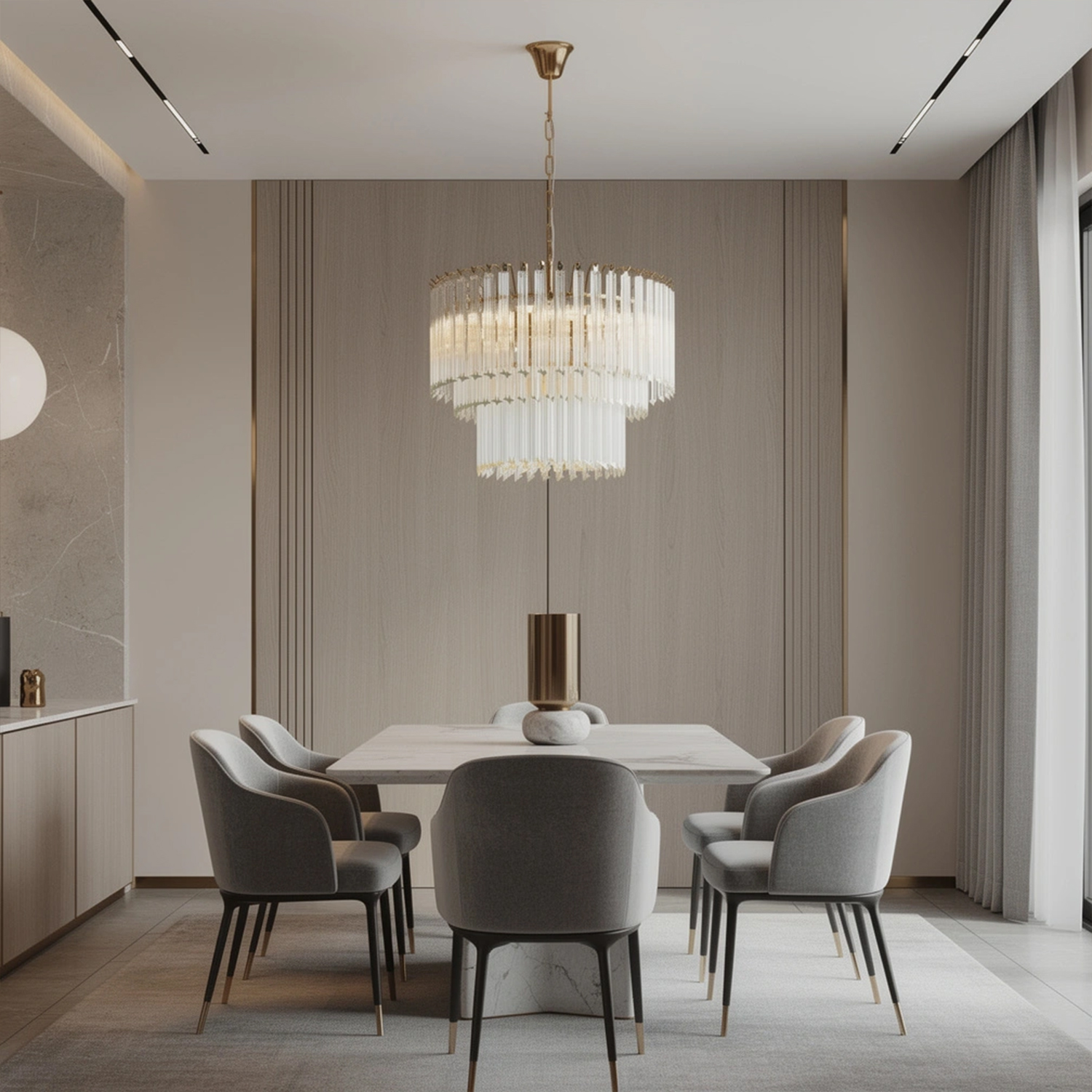 Aurelia Clear Glass Cascade Chandelier