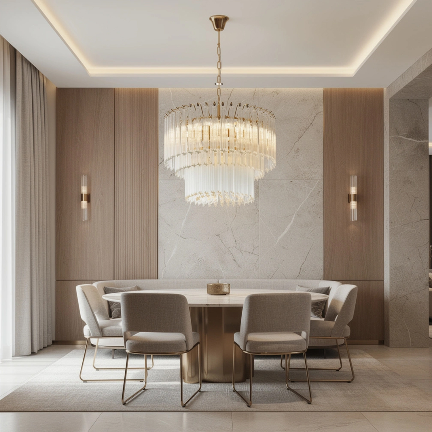 Aurelia Clear Glass Cascade Chandelier