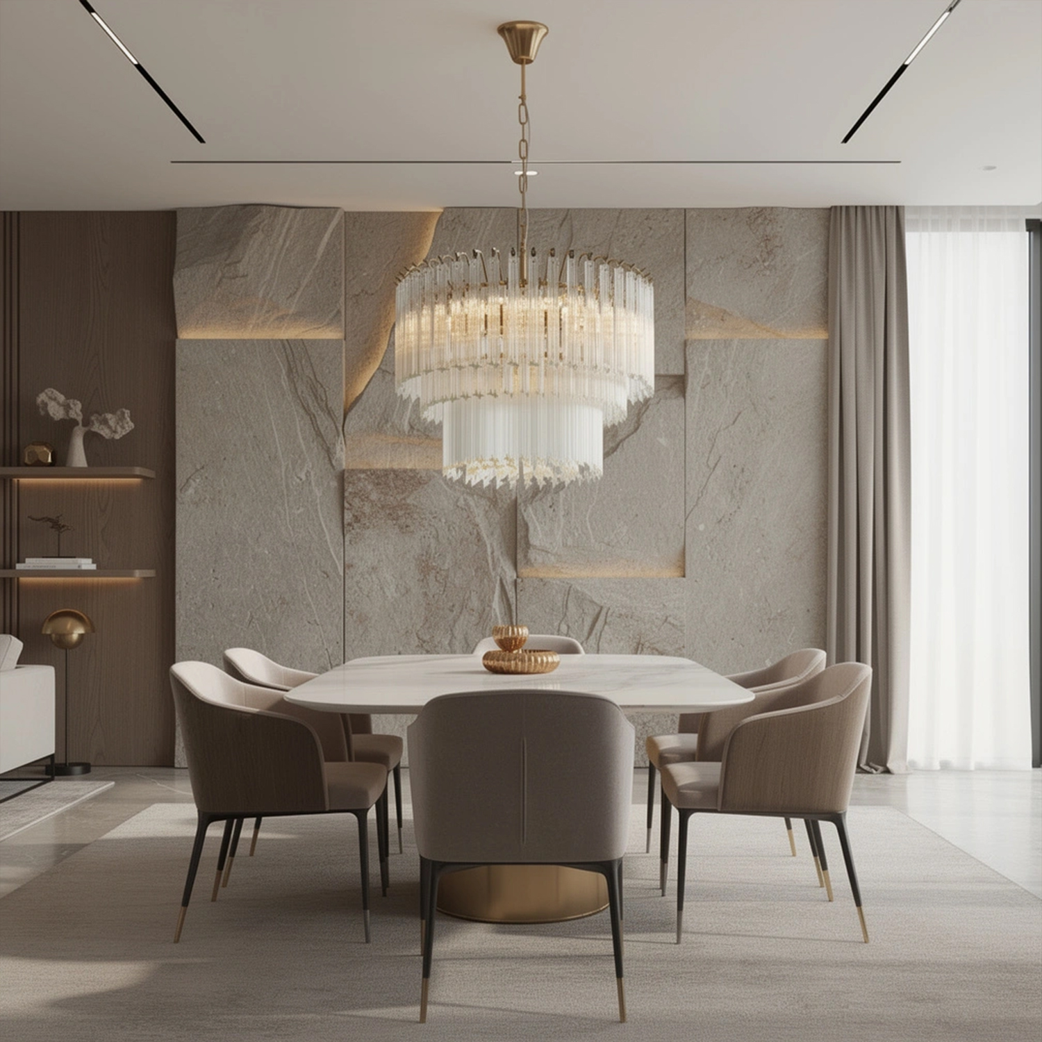 Aurelia Clear Glass Cascade Chandelier