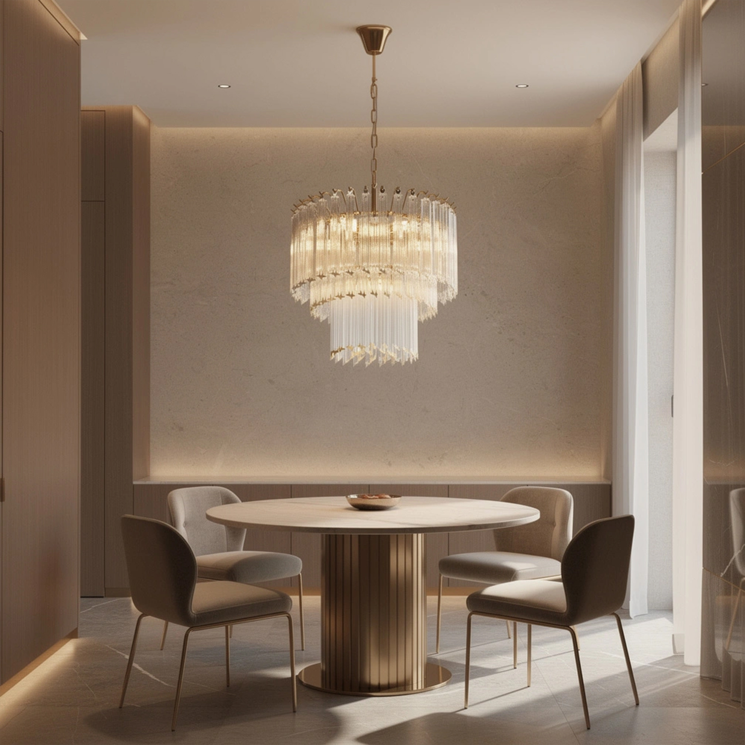 Aurelia Clear Glass Cascade Chandelier