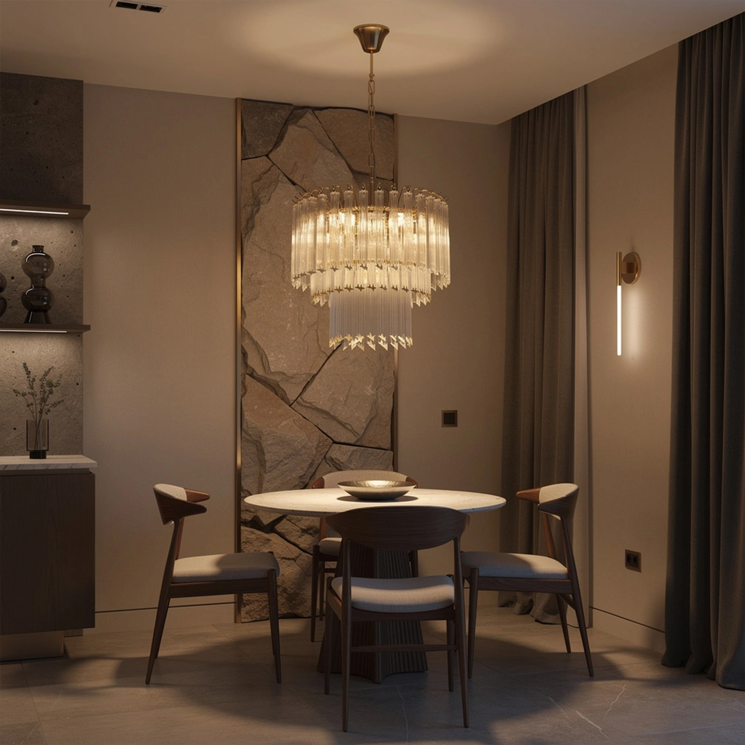 Aurelia Clear Glass Cascade Chandelier