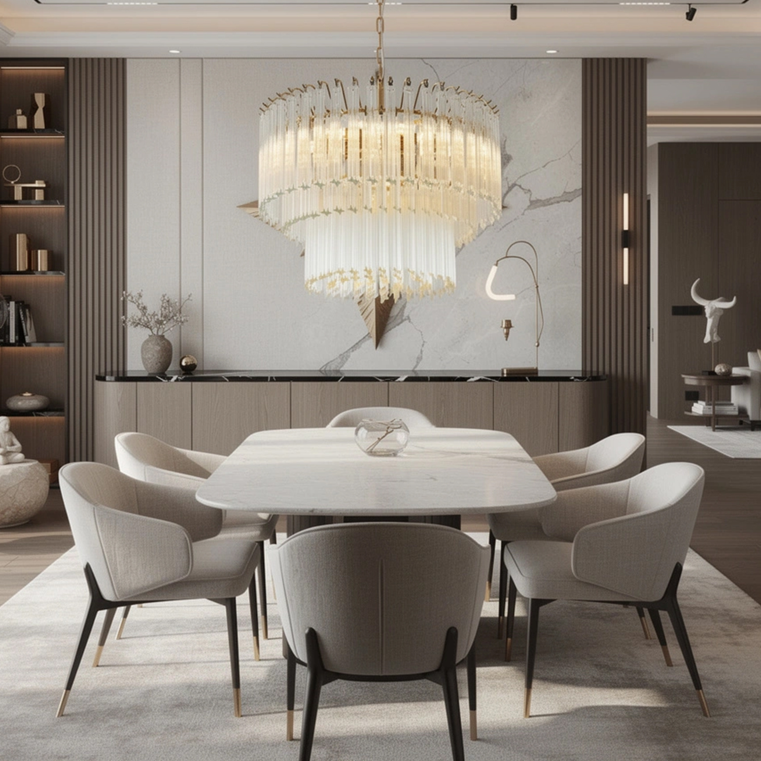 Aurelia Clear Glass Cascade Chandelier
