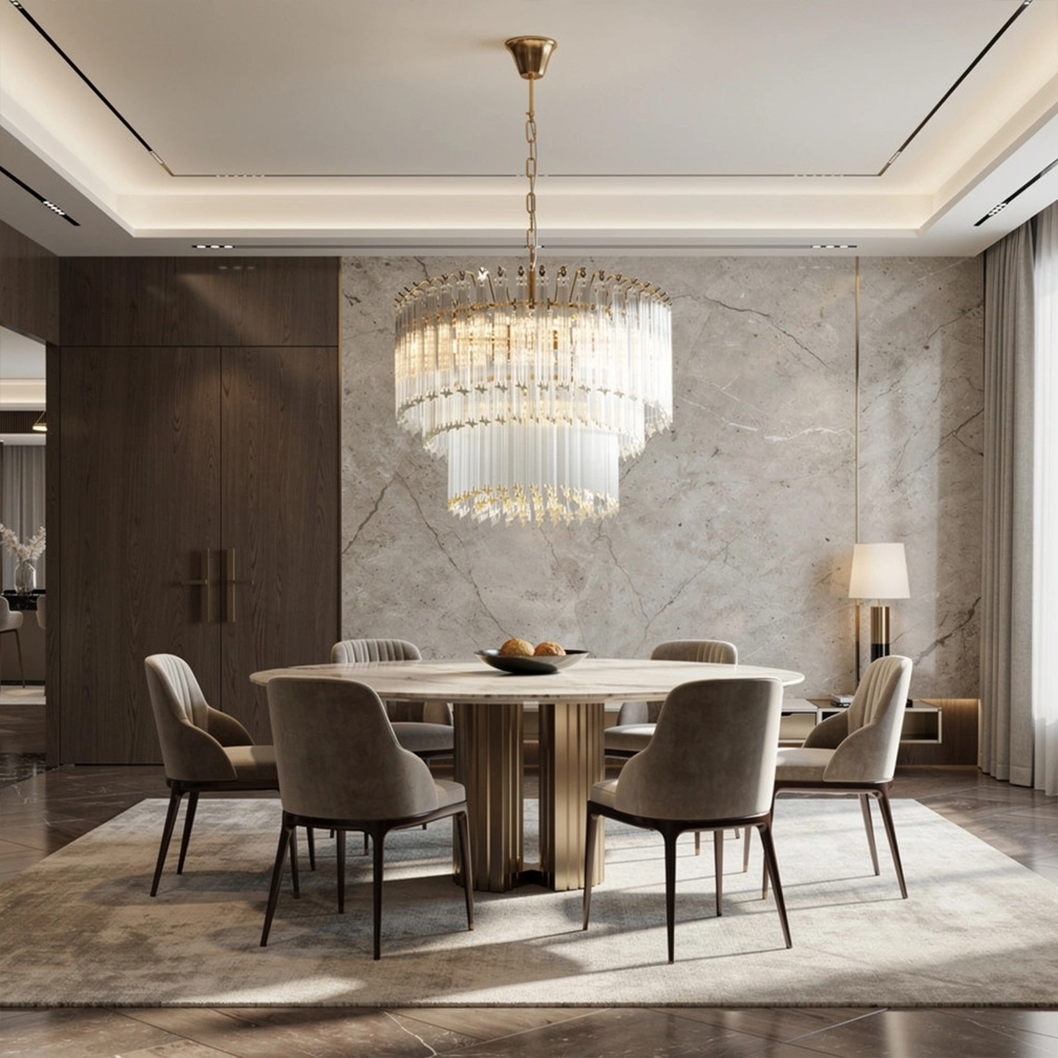 Aurelia Clear Glass Cascade Chandelier