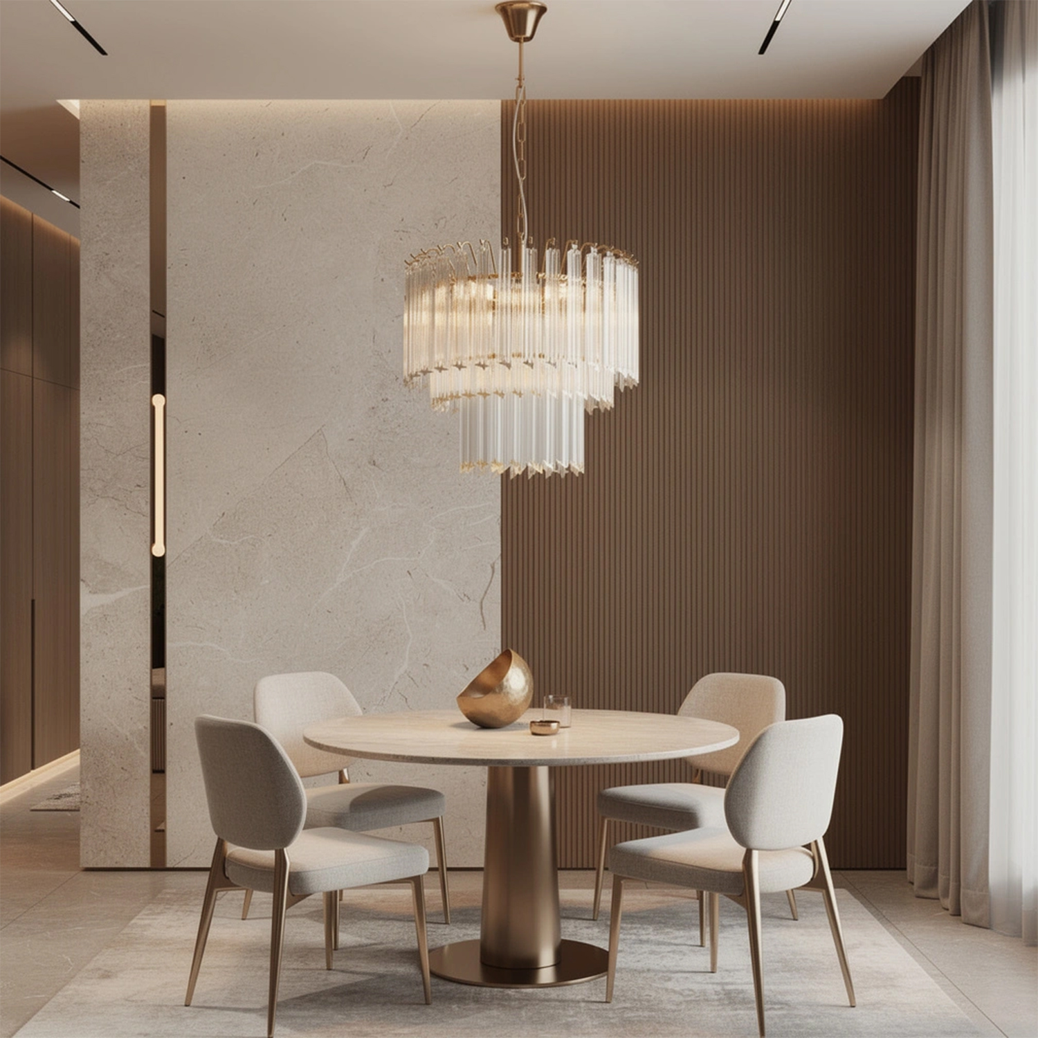 Aurelia Clear Glass Cascade Chandelier