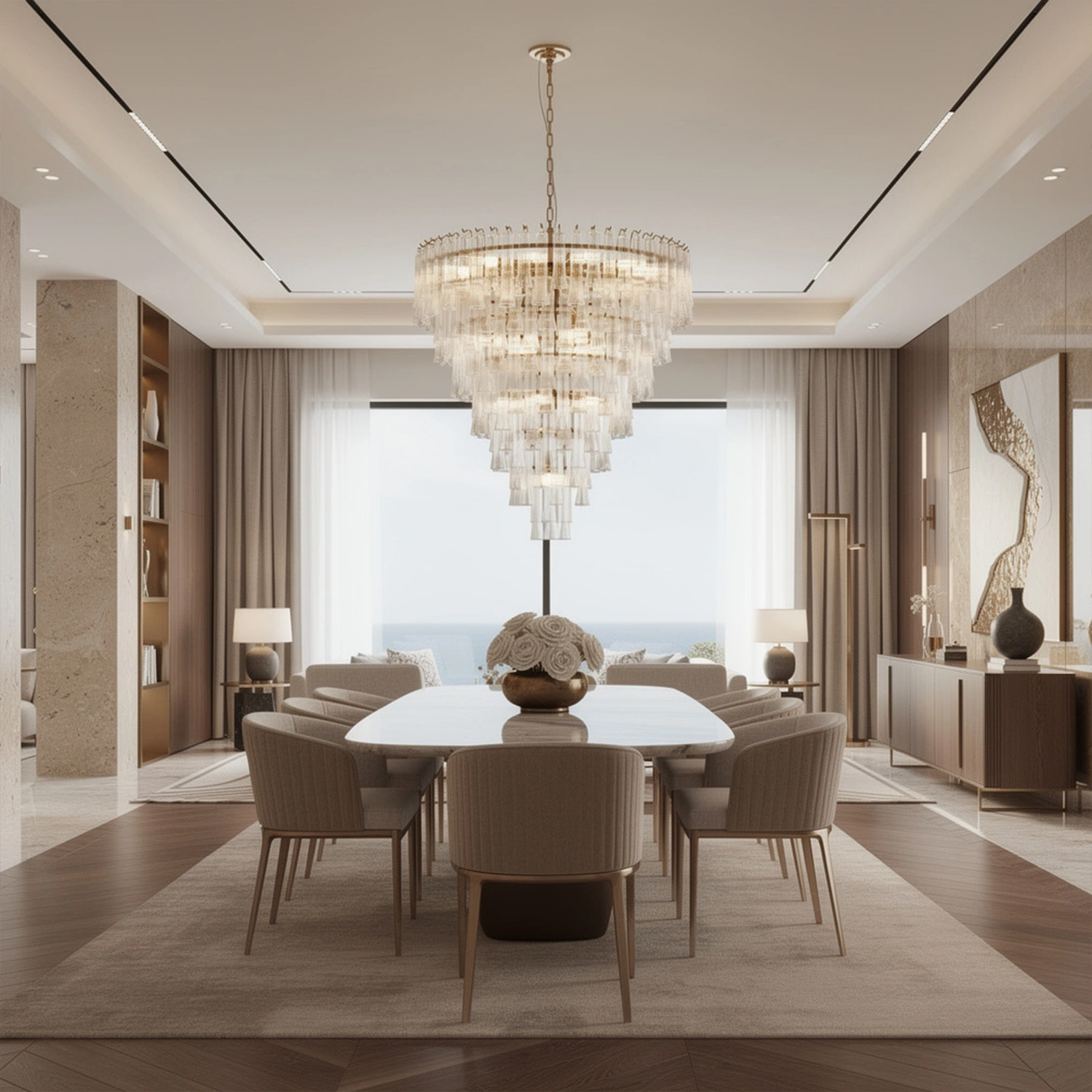 Aurelia-Ribbed-Glass-Cascade-Chandelier