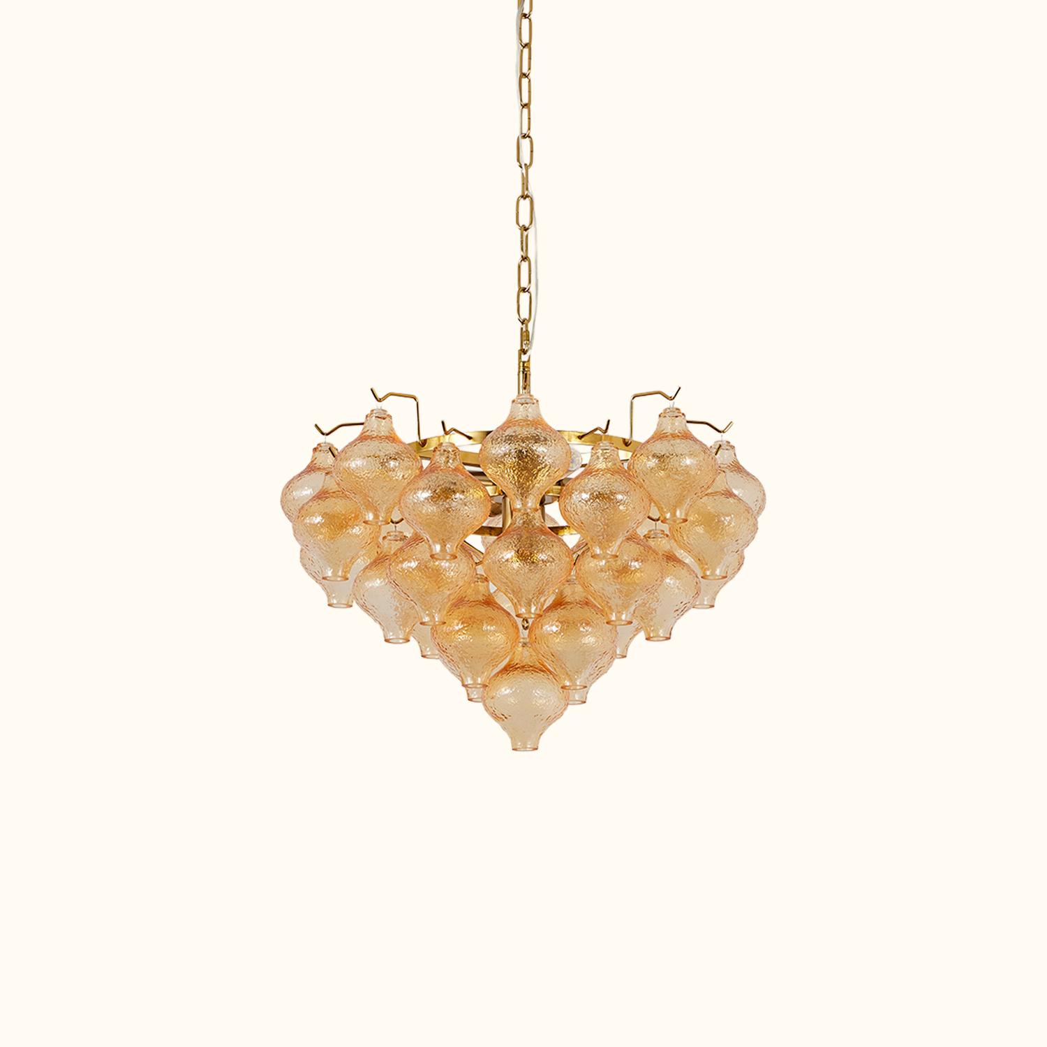 Aurelia Textured Glass Cascade Chandelier