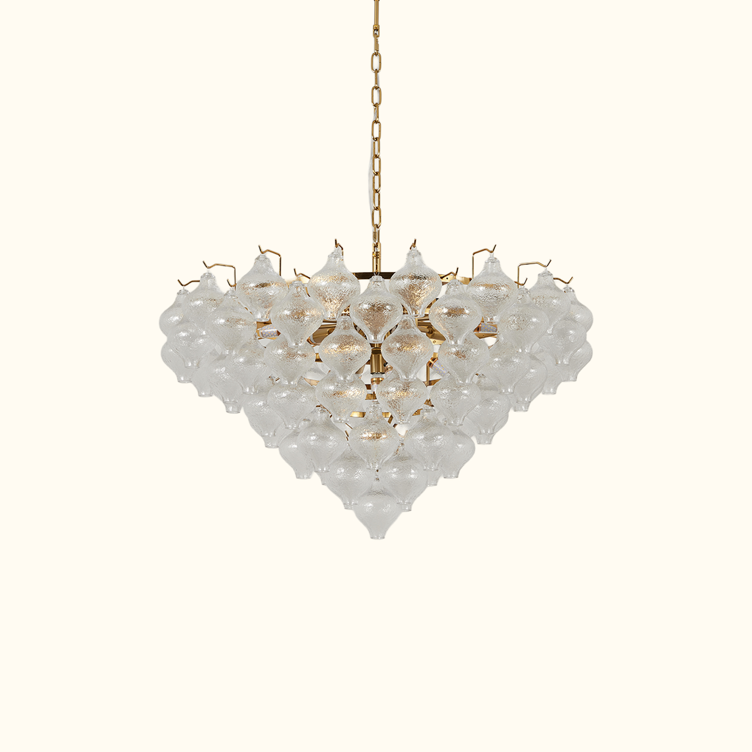 Aurelia Textured Glass Cascade Chandelier