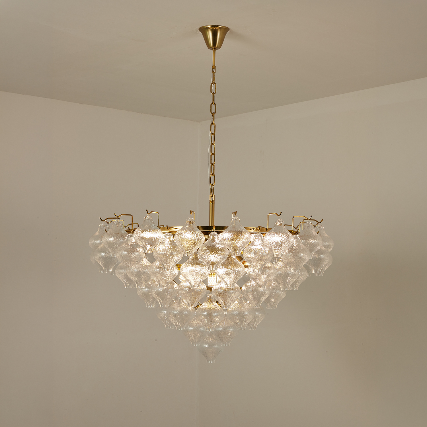 Aurelia Textured Glass Cascade Chandelier