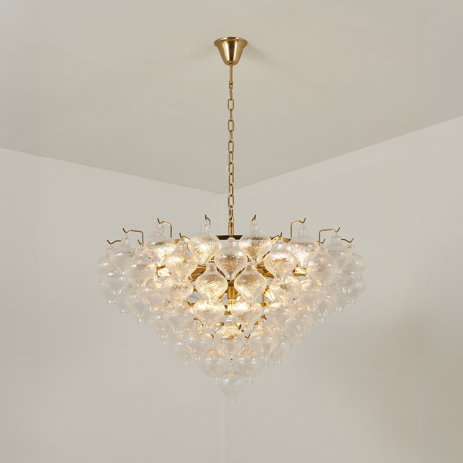 Aurelia Textured Glass Cascade Chandelier