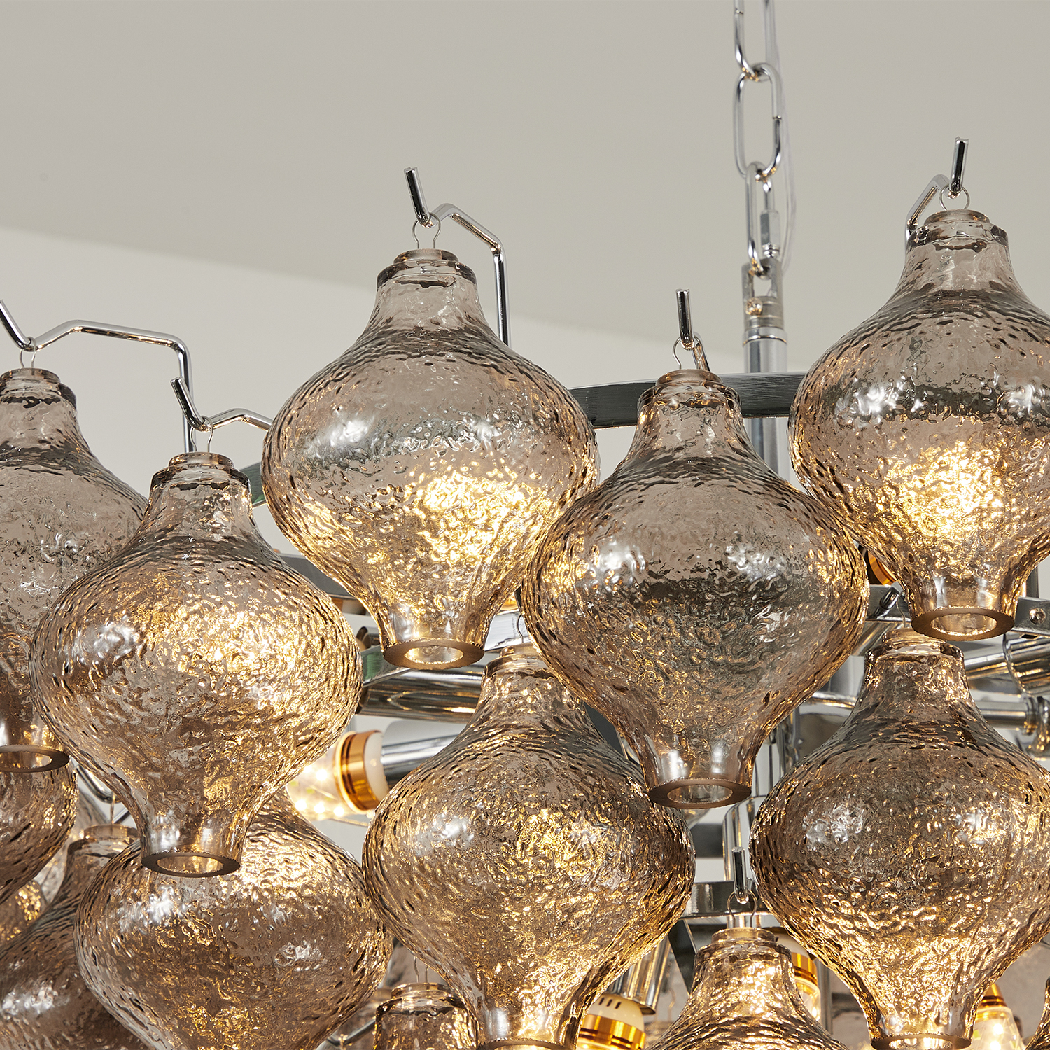 Aurelia Textured Glass Cascade Chandelier