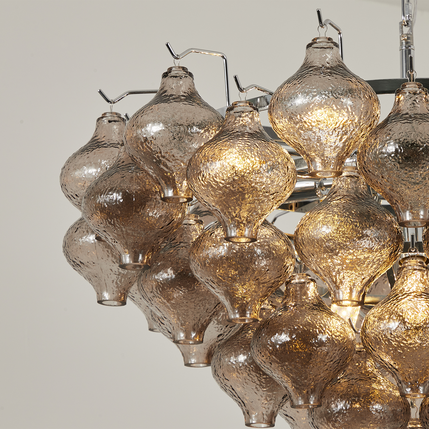 Aurelia Textured Glass Cascade Chandelier