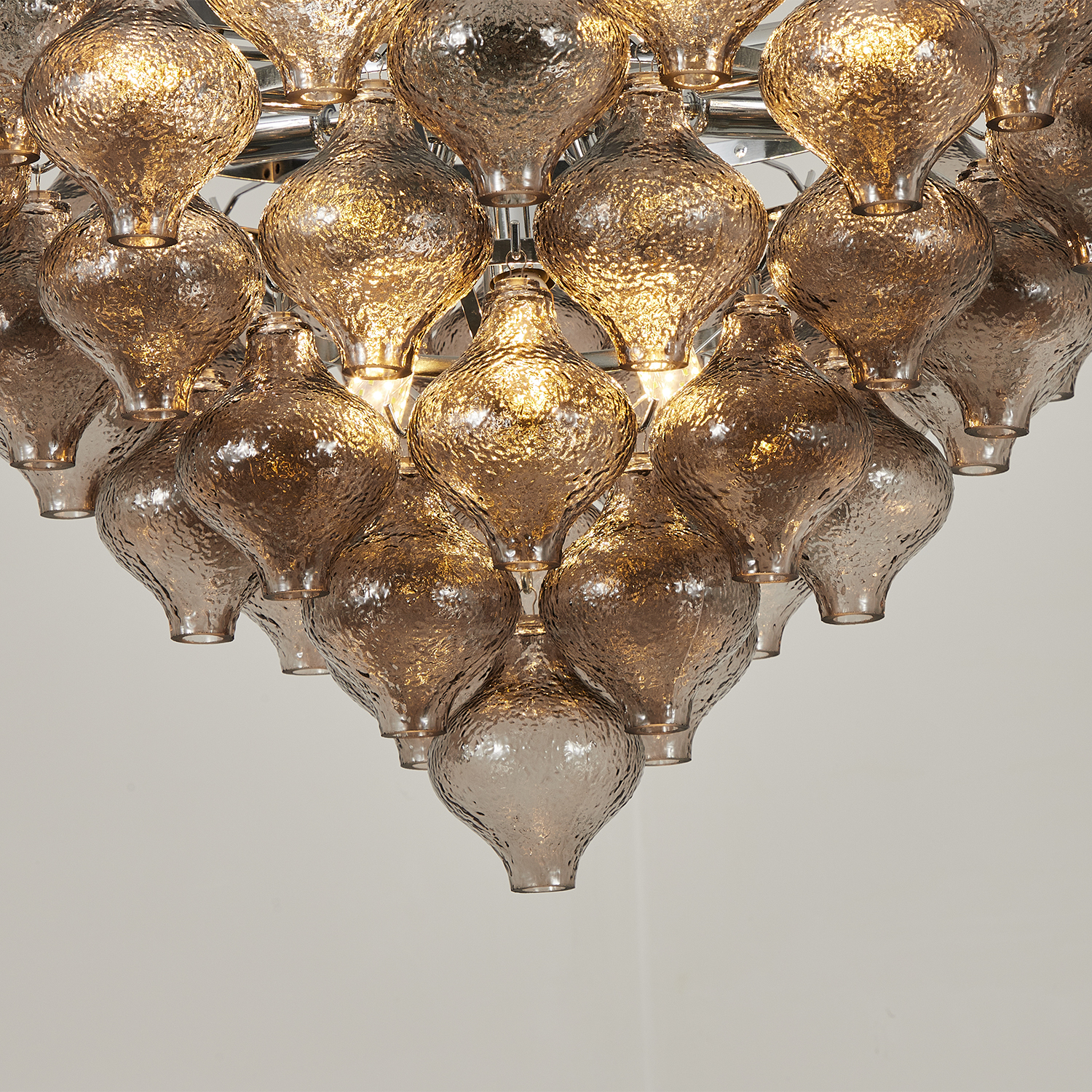 Aurelia Textured Glass Cascade Chandelier