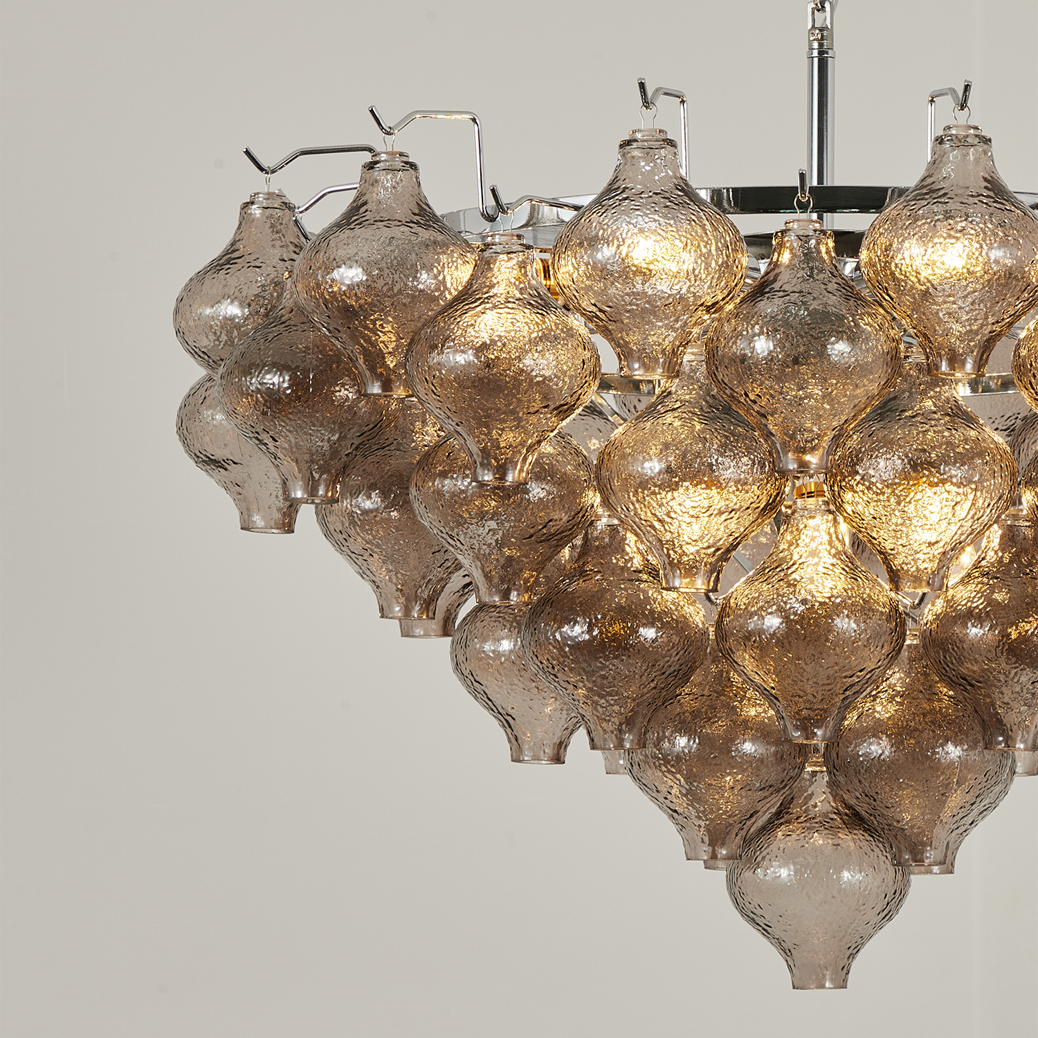 Aurelia Textured Glass Cascade Chandelier