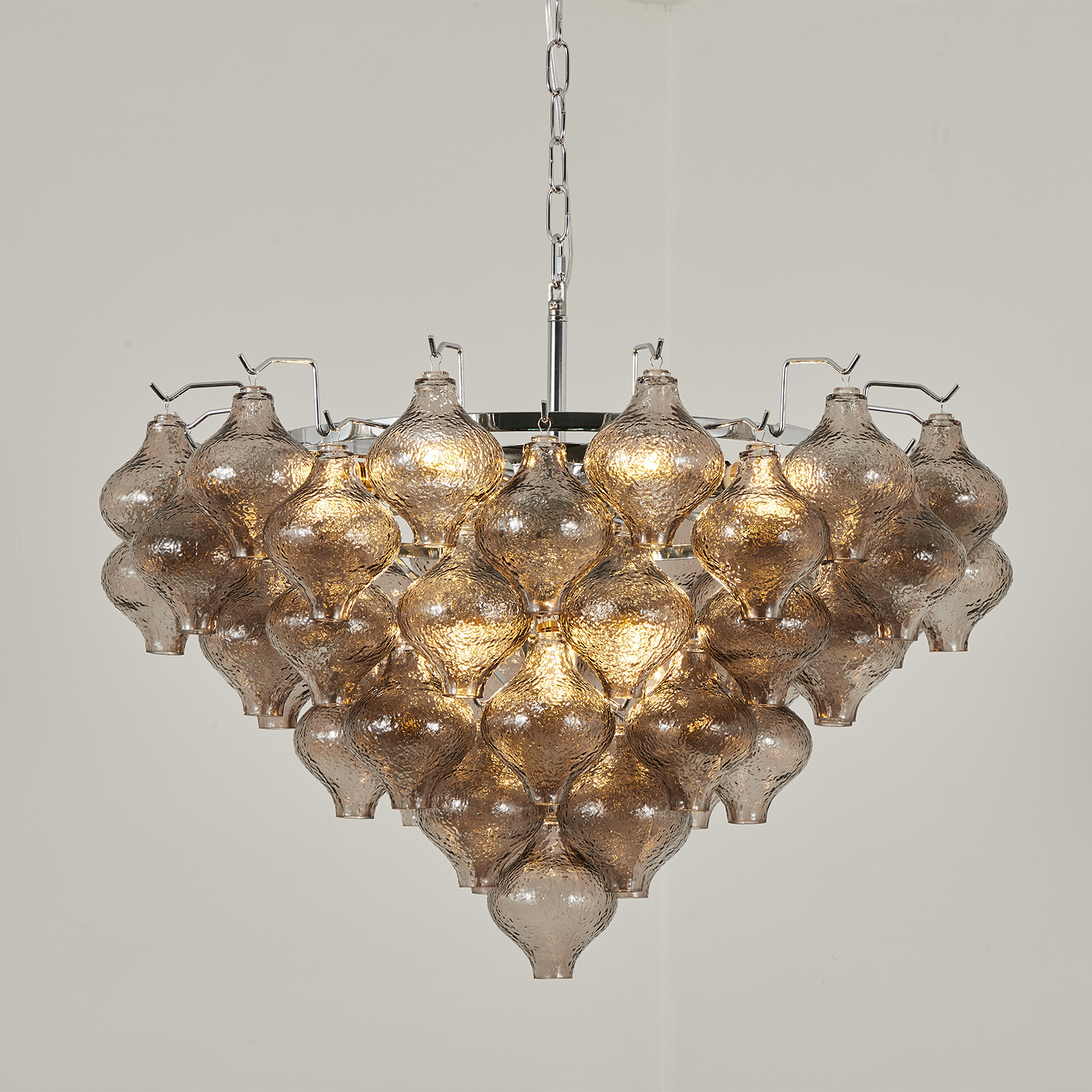 Aurelia Textured Glass Cascade Chandelier