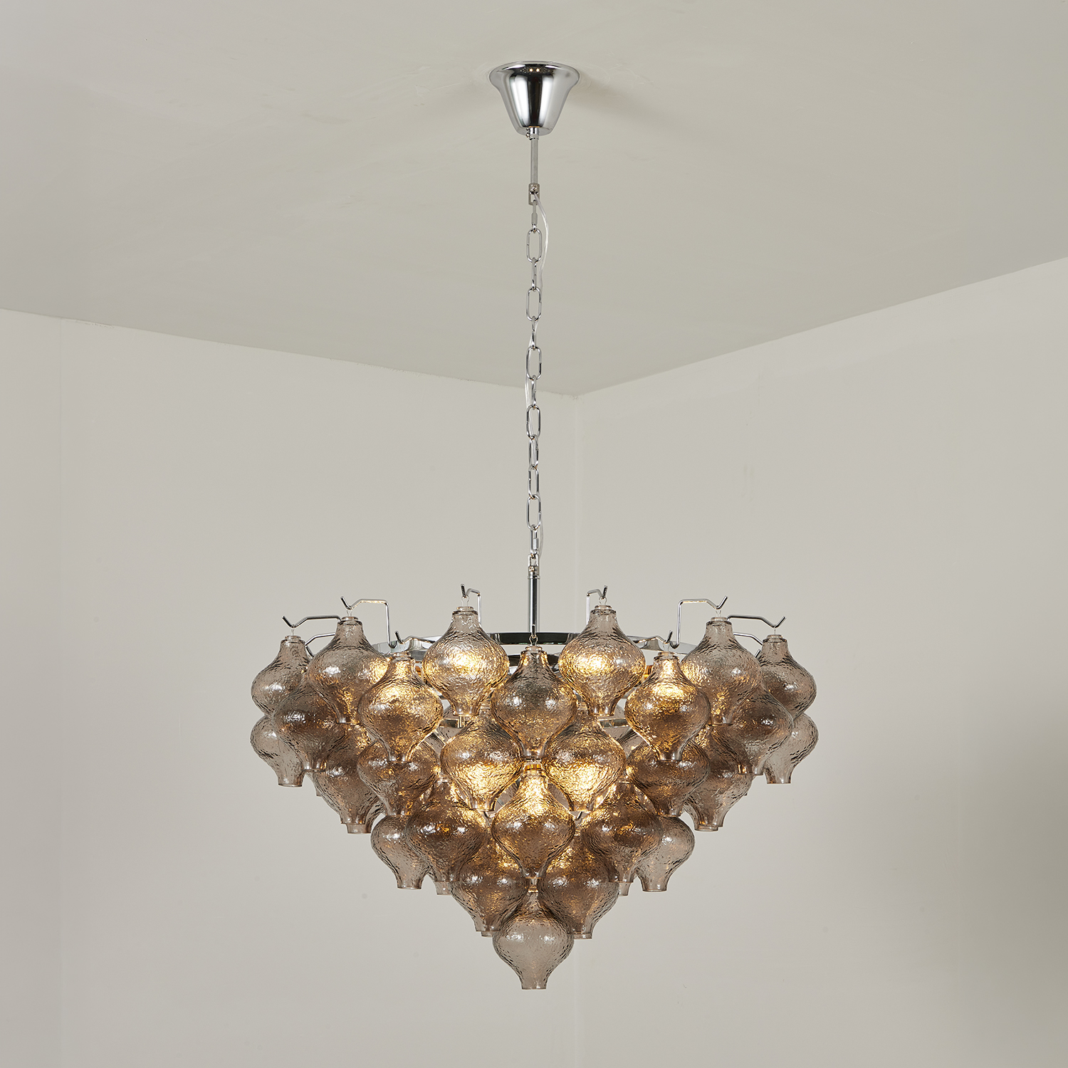 Aurelia Textured Glass Cascade Chandelier