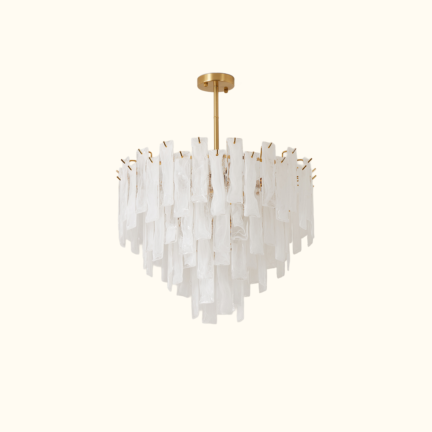 Bianca Murano Glass Cascade Chandelier