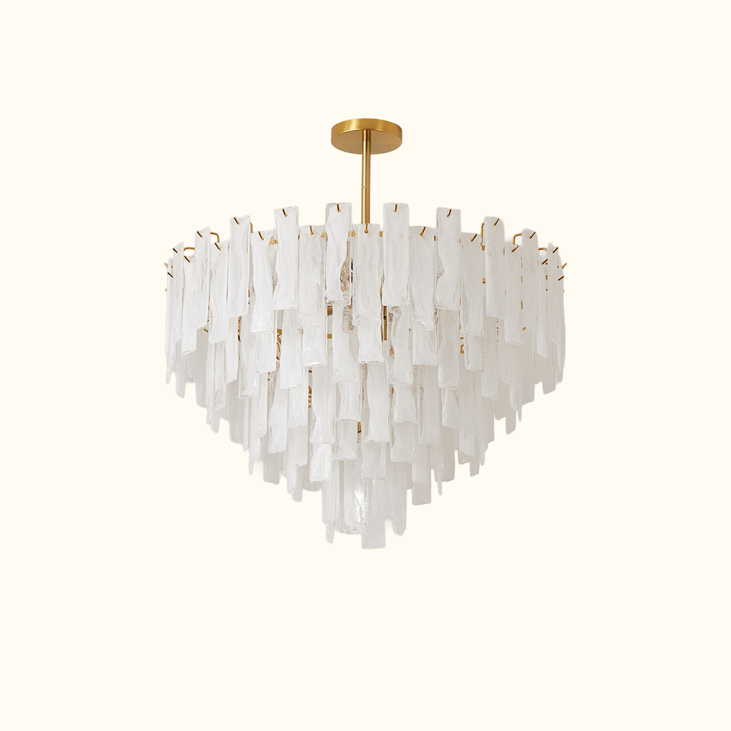 Bianca Murano Glass Cascade Chandelier