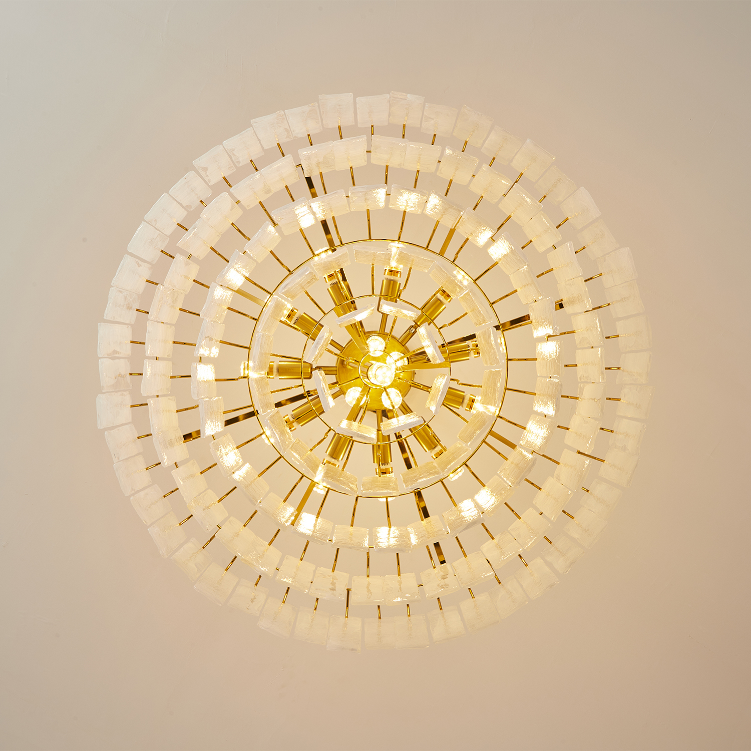 Bianca Murano Glass Cascade Chandelier