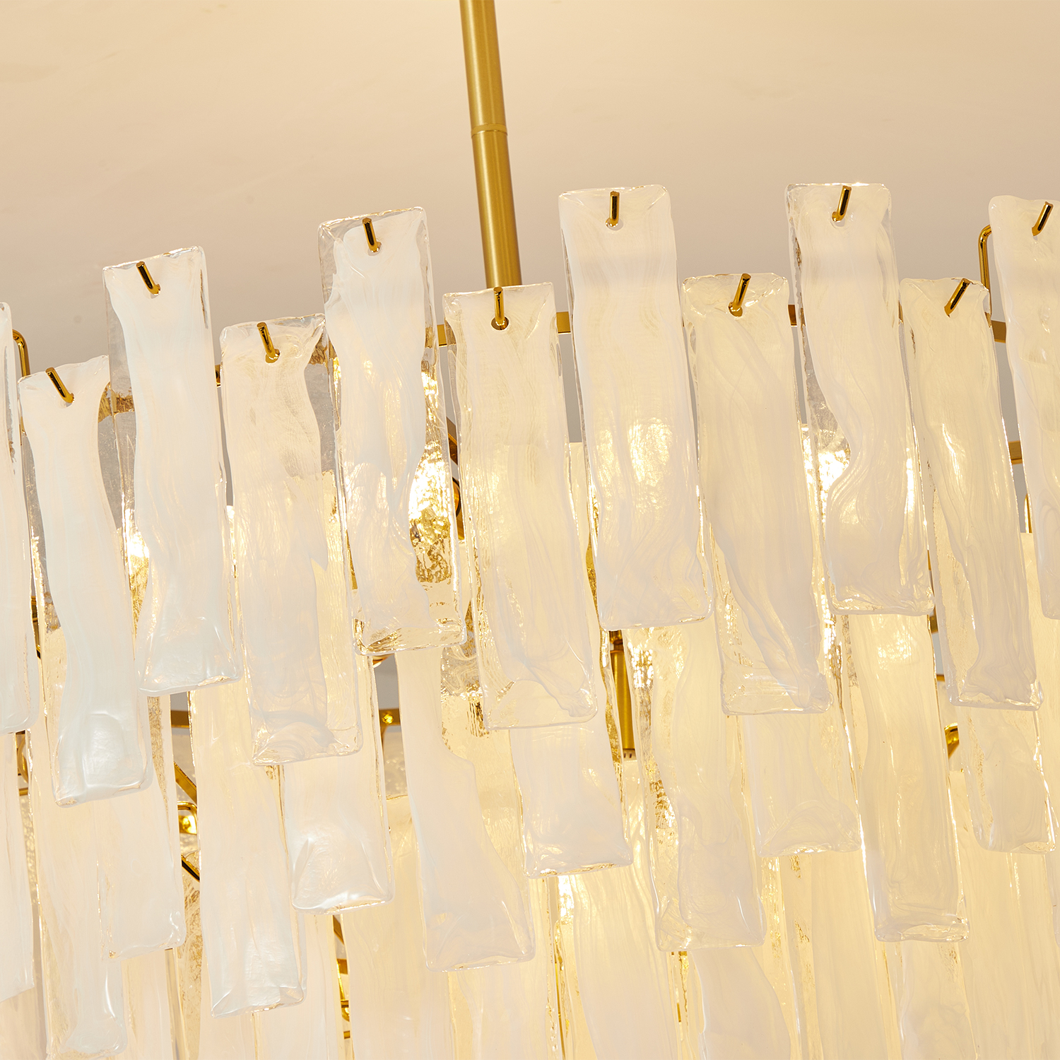 Bianca Murano Glass Cascade Chandelier