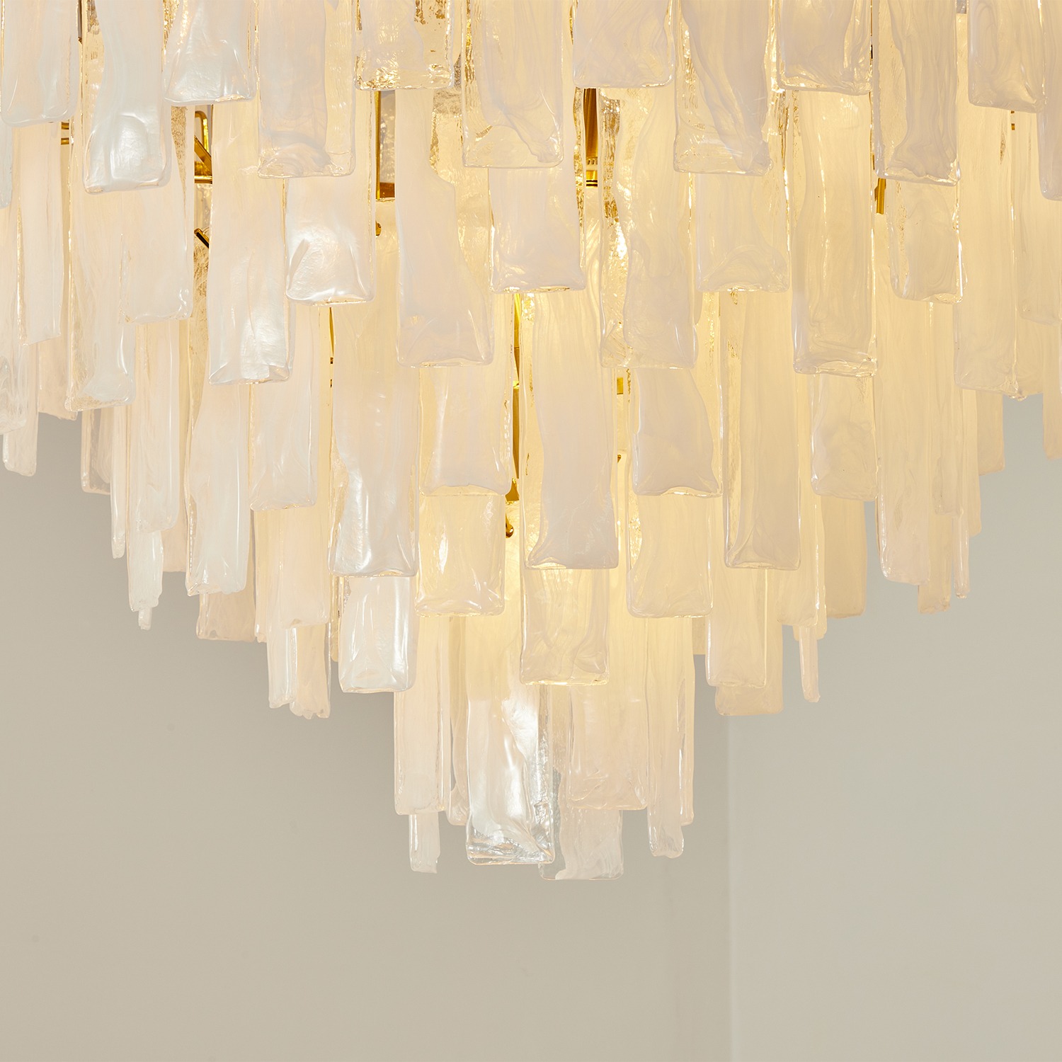 Bianca Murano Glass Cascade Chandelier