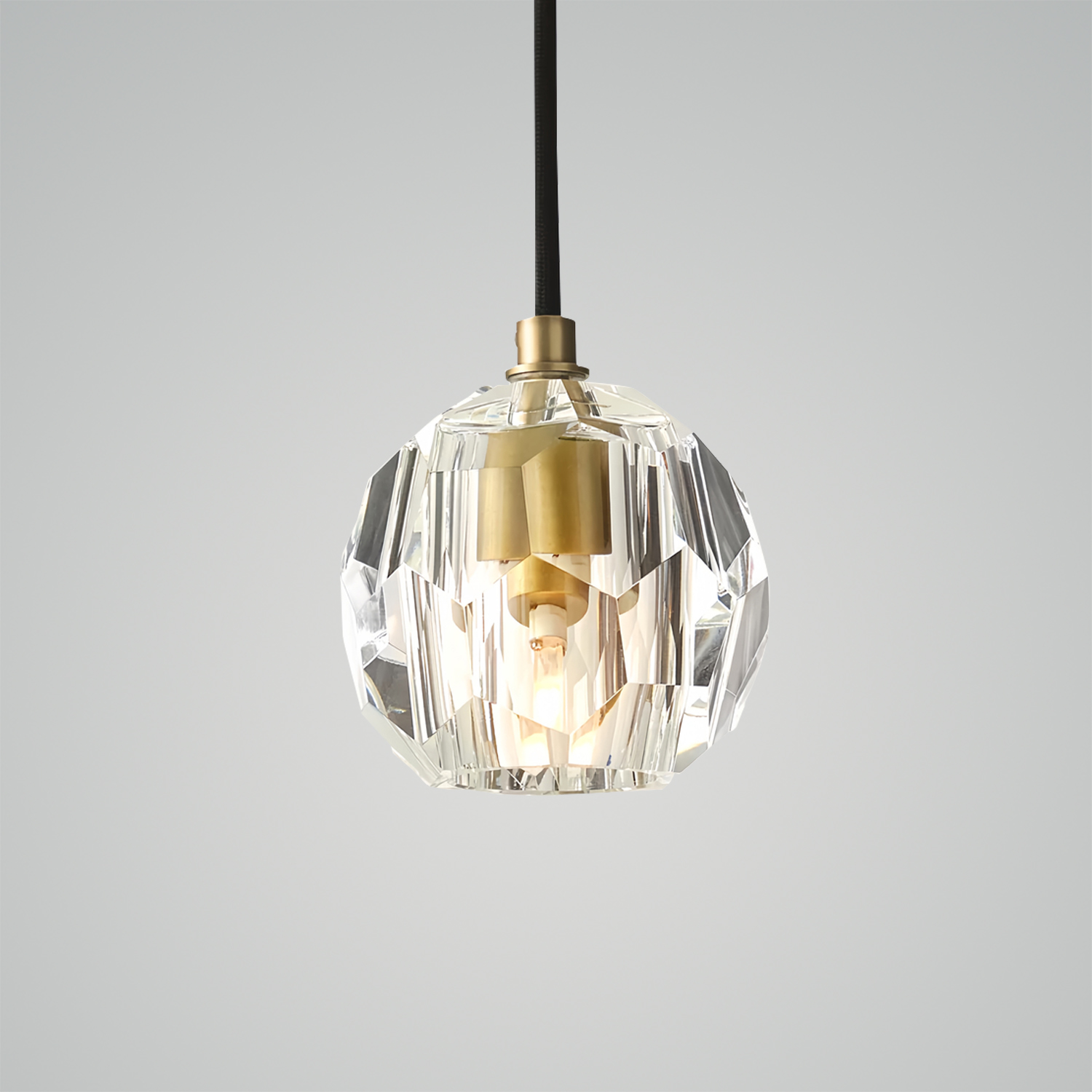 Boule De Cristal Clear Glass Cord Pendant Light