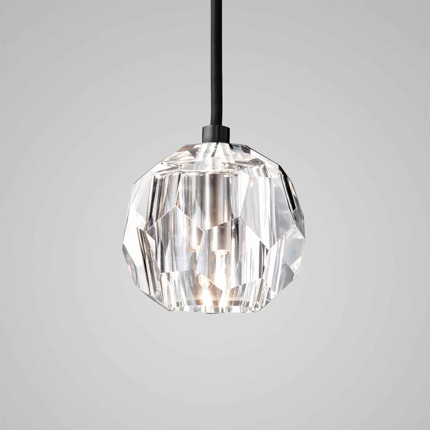 Boule De Cristal Clear Glass Cord Pendant Light