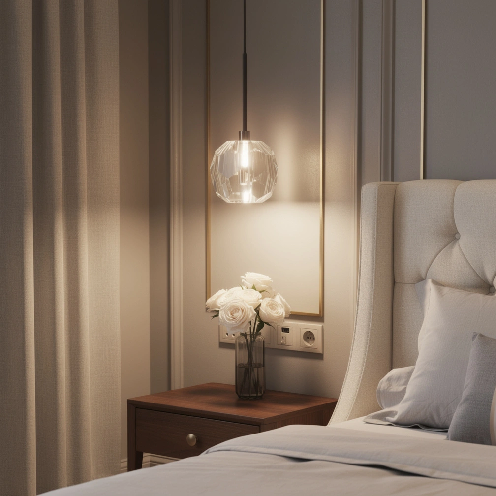 Boule De Cristal Clear Glass Cord Pendant Light