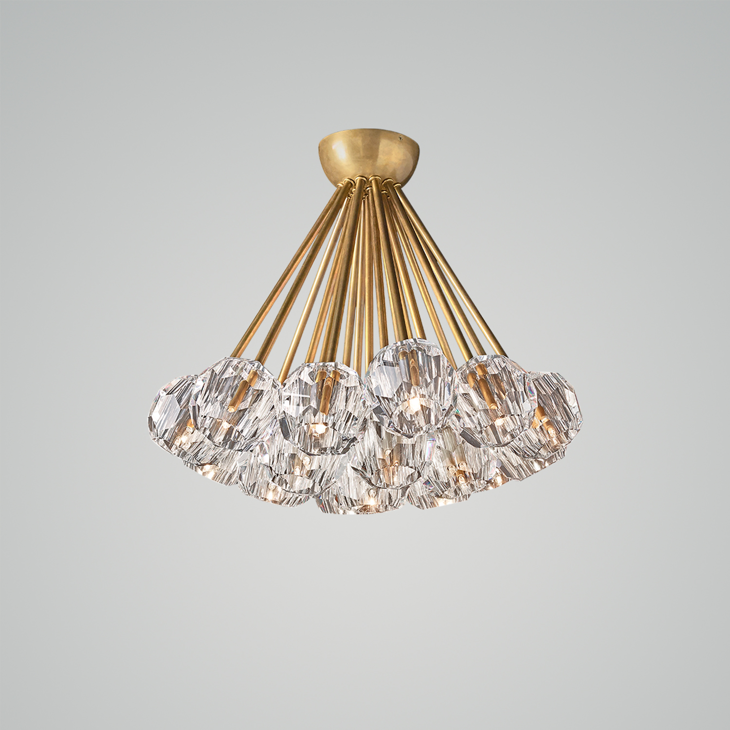 Boule De Cristal Clear Glass Flushmount