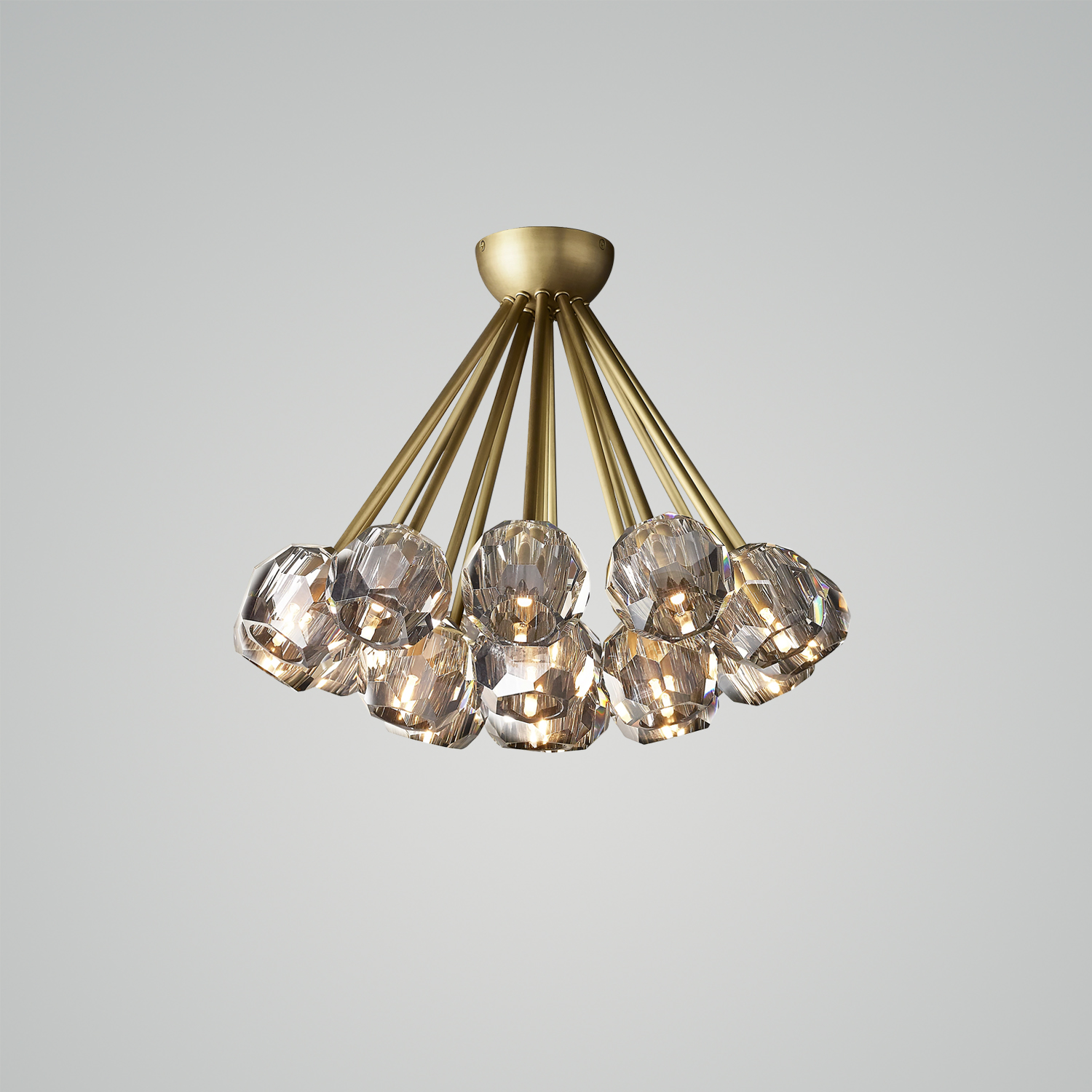 Boule De Cristal Clear Glass Flushmount