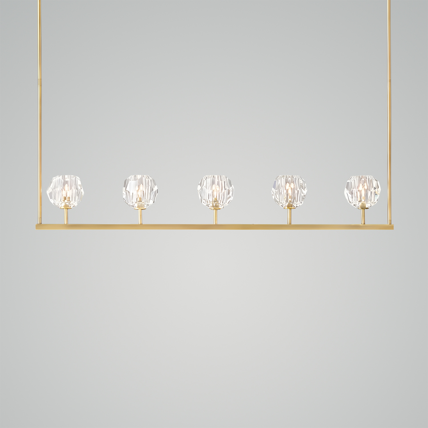Boule De Cristal Clear Glass Linear Chandelier