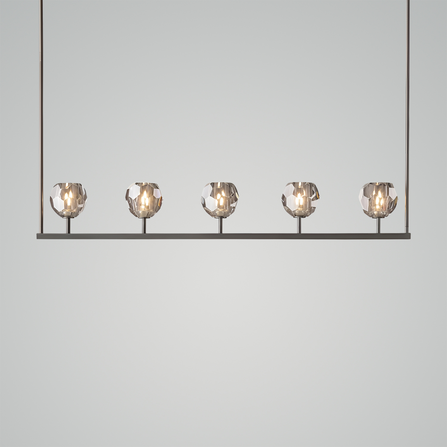 Boule De Cristal Clear Glass Linear Chandelier