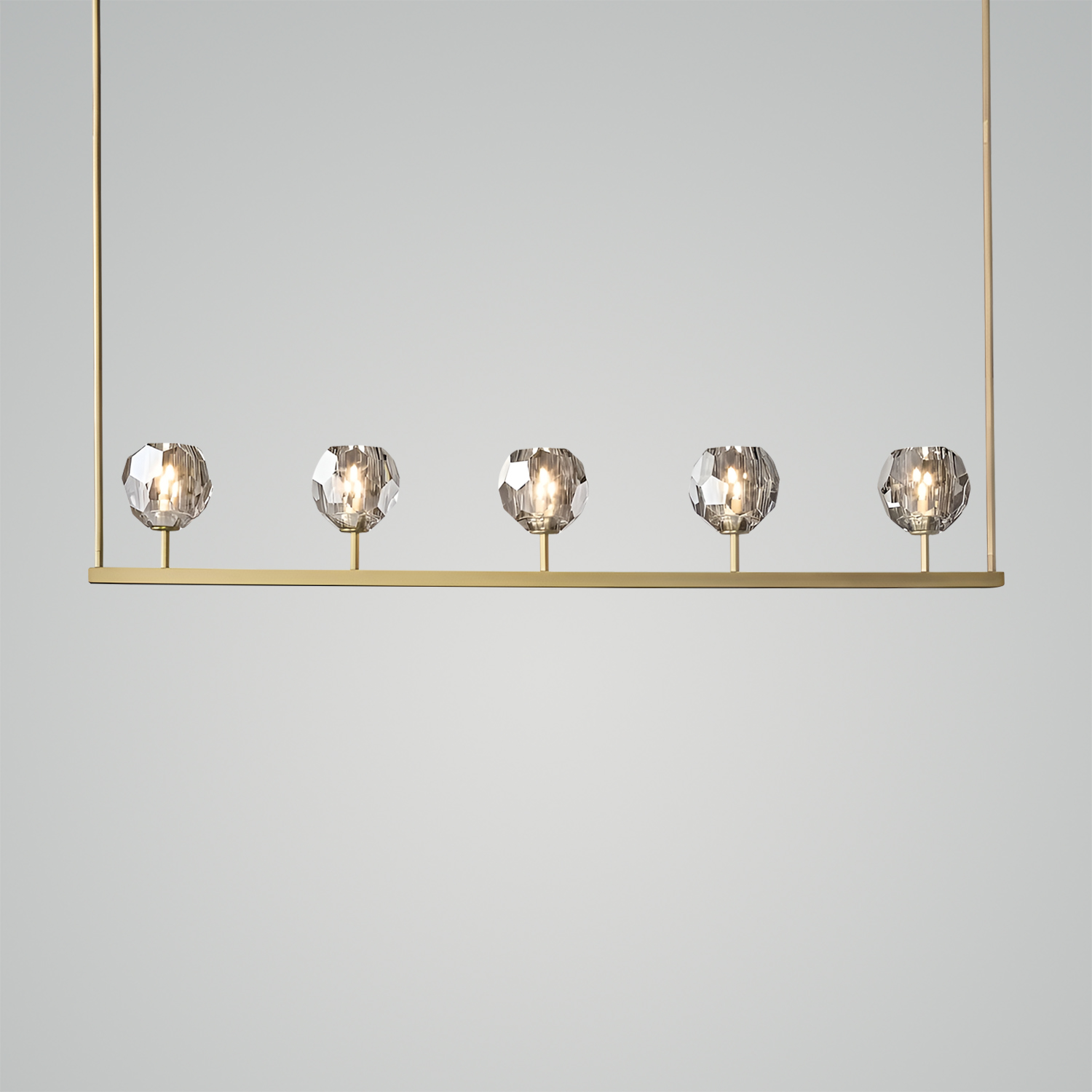 Boule De Cristal Clear Glass Linear Chandelier