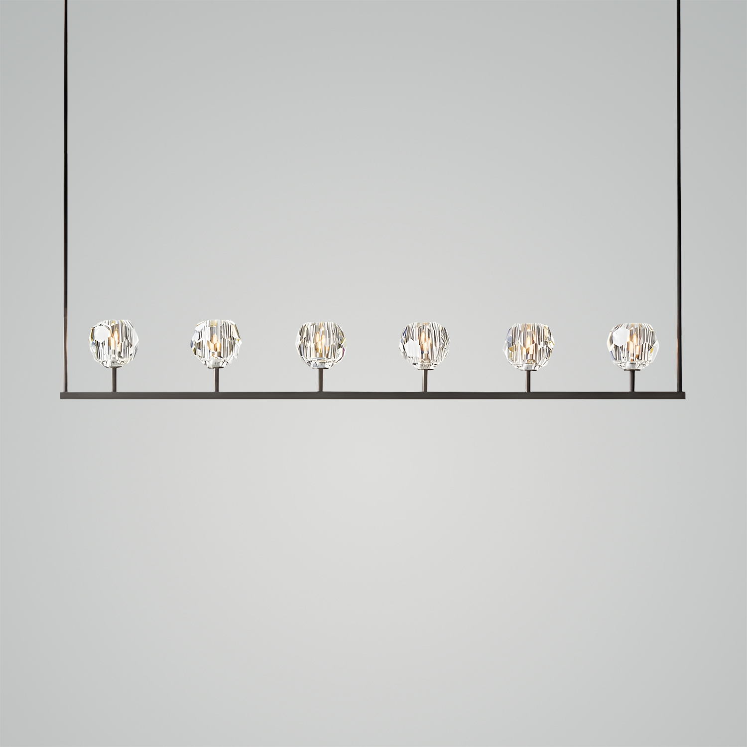 Boule De Cristal Clear Glass Linear Chandelier