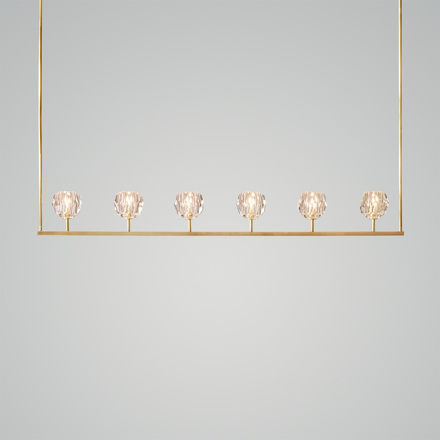 Boule De Cristal Clear Glass Linear Chandelier