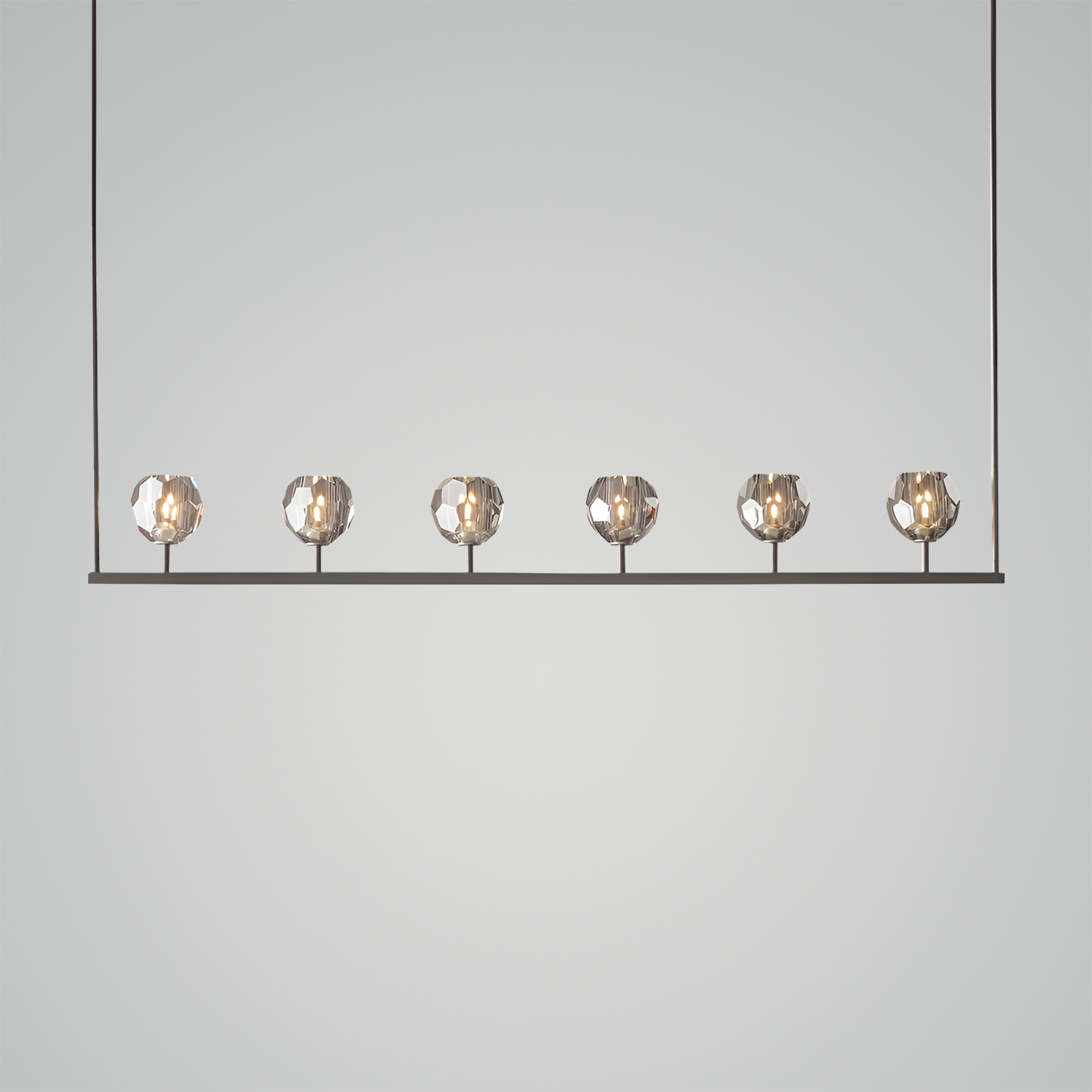 Boule De Cristal Clear Glass Linear Chandelier