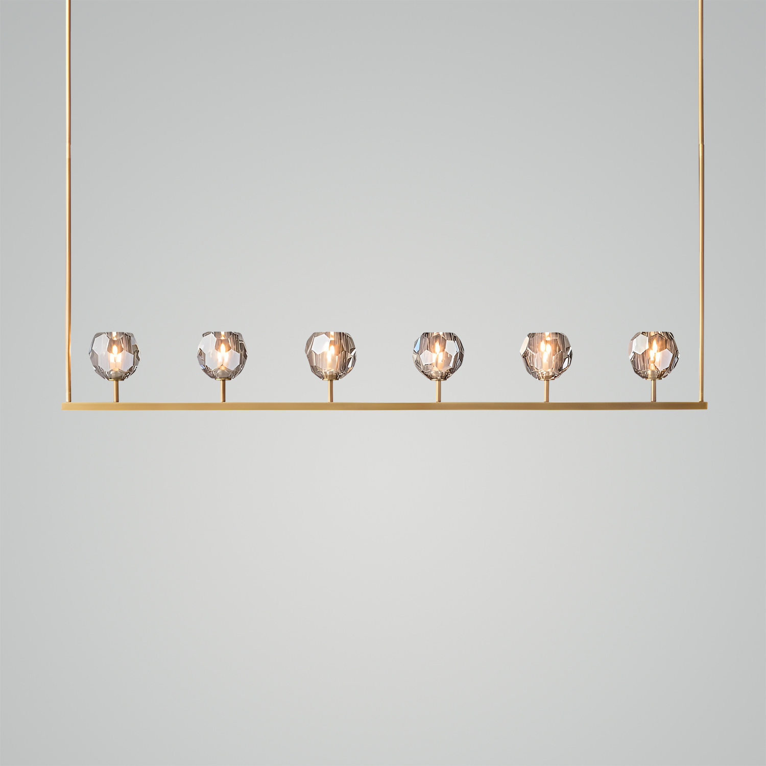 Boule De Cristal Clear Glass Linear Chandelier