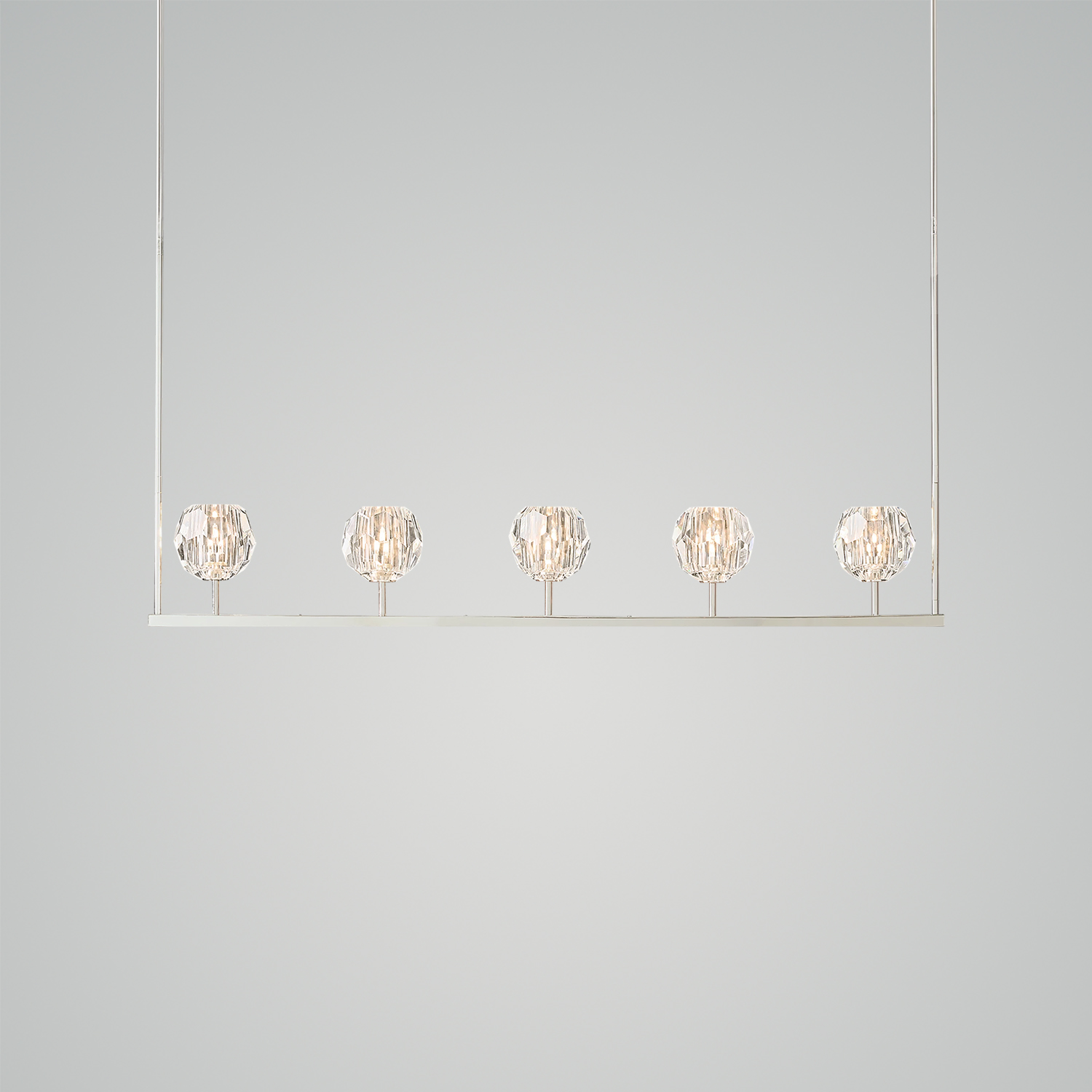 Boule De Cristal Clear Glass Linear Chandelier
