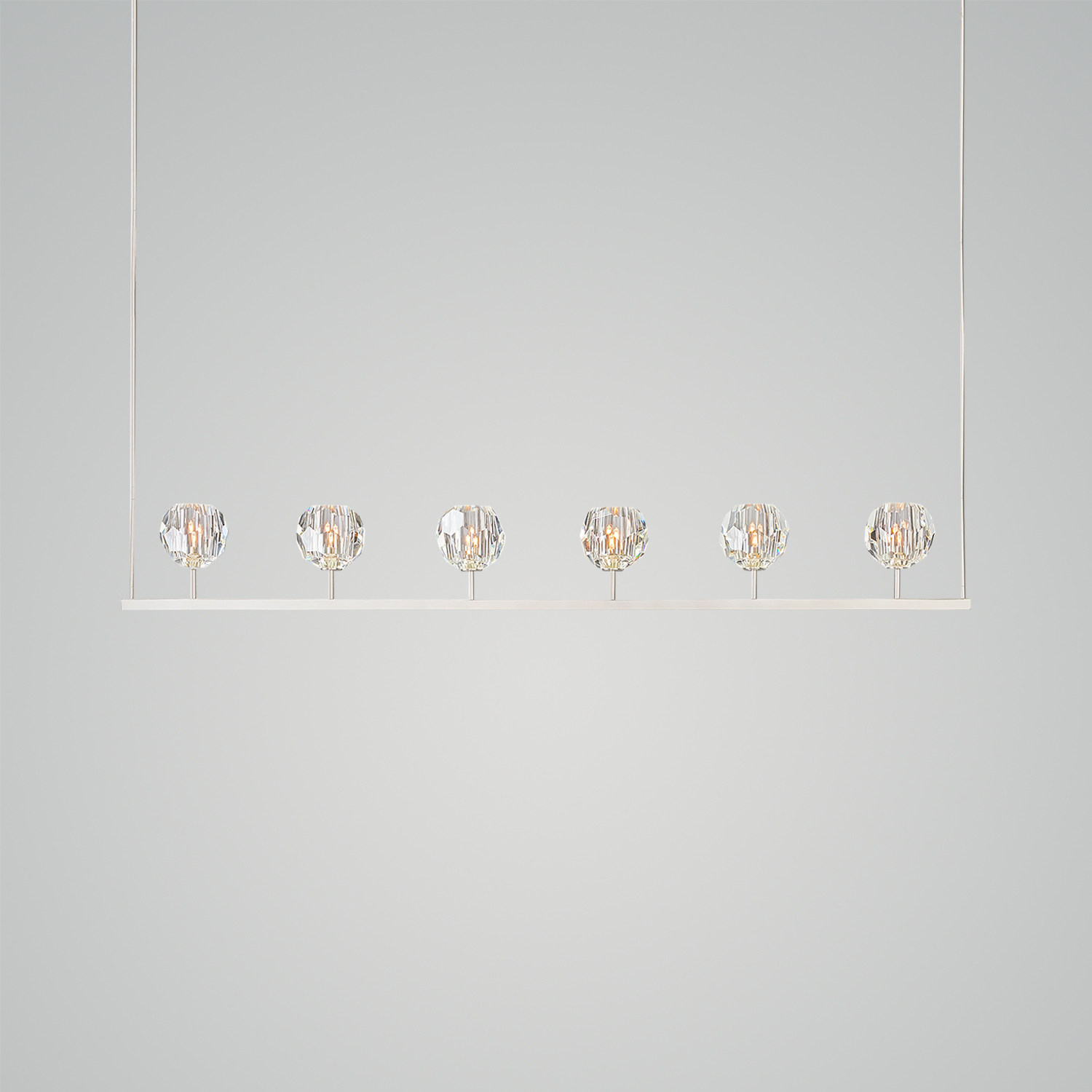 Boule De Cristal Clear Glass Linear Chandelier