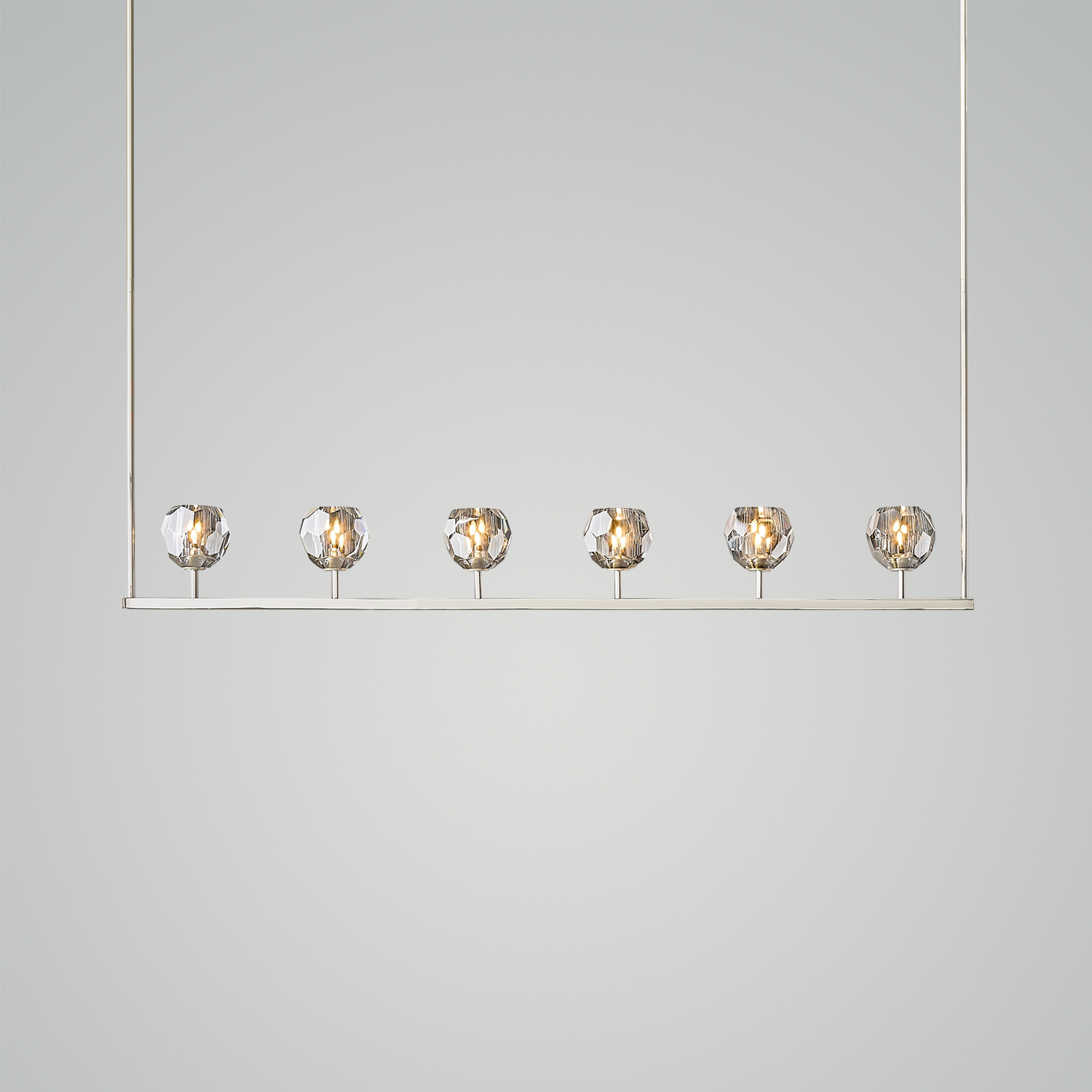 Boule De Cristal Clear Glass Linear Chandelier