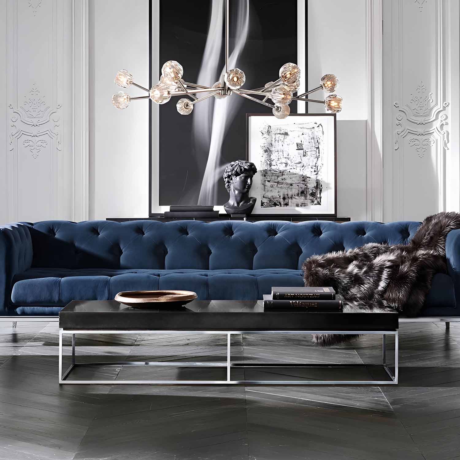 Boule De Cristal Clear Glass Round Chandelier