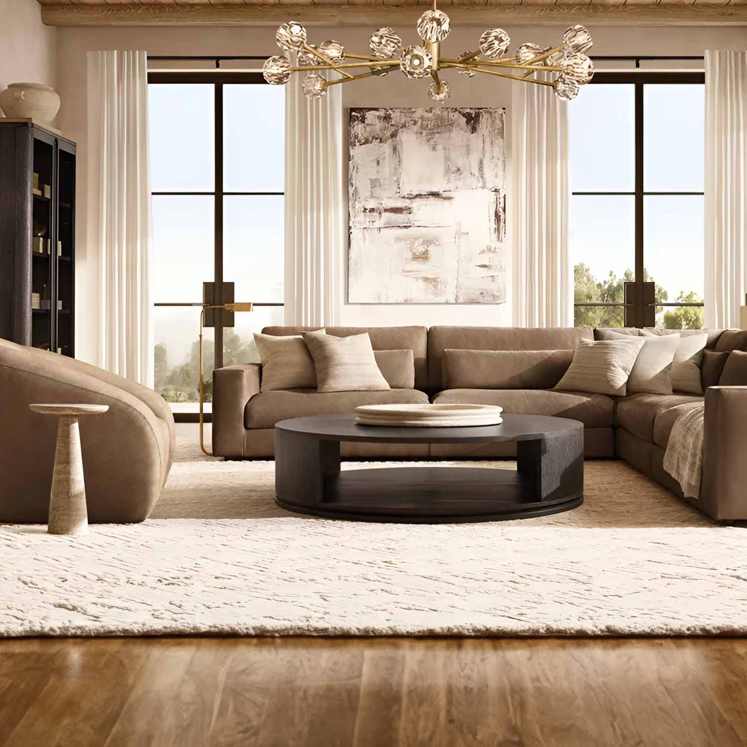 Boule De Cristal Clear Glass Round Chandelier