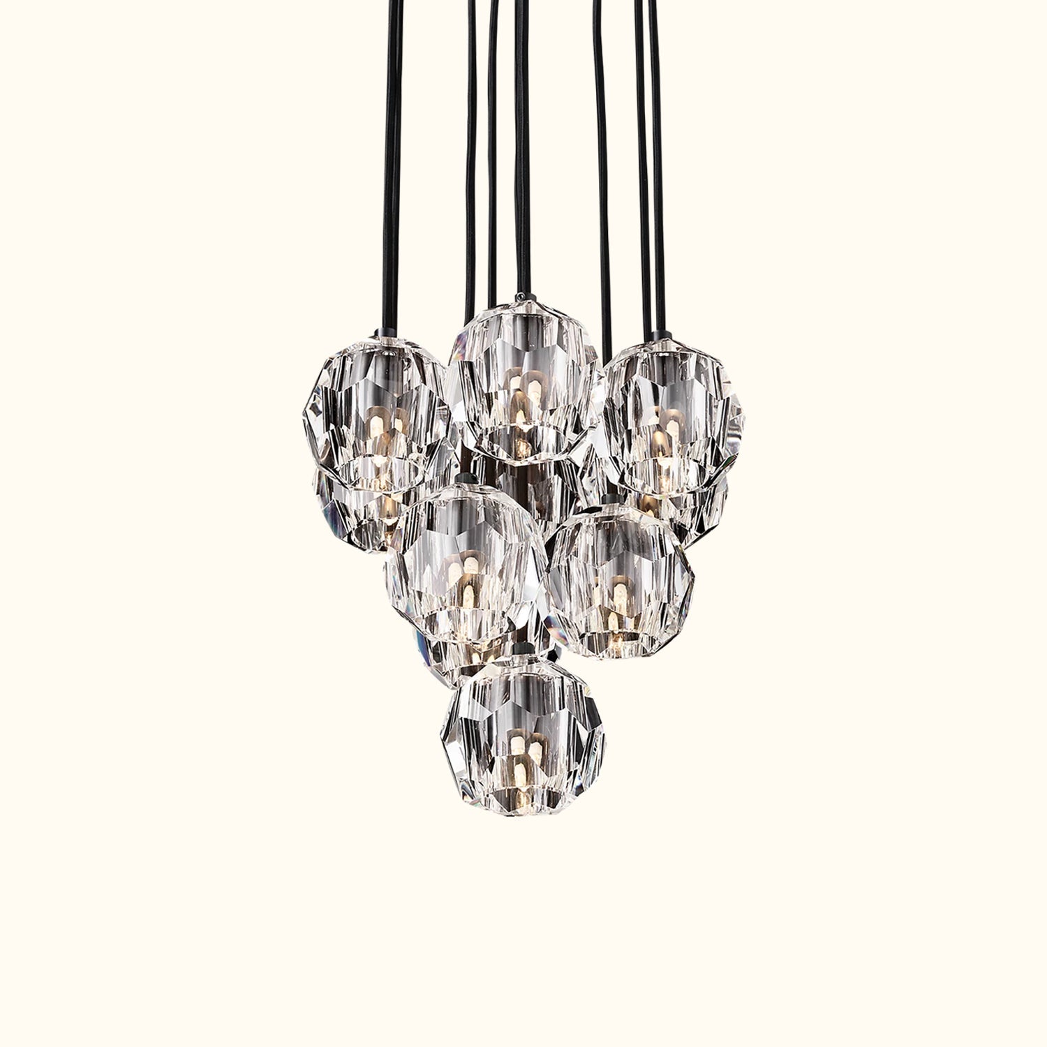 Boule De Cristal Clear Glass Round Cluster Chandelier