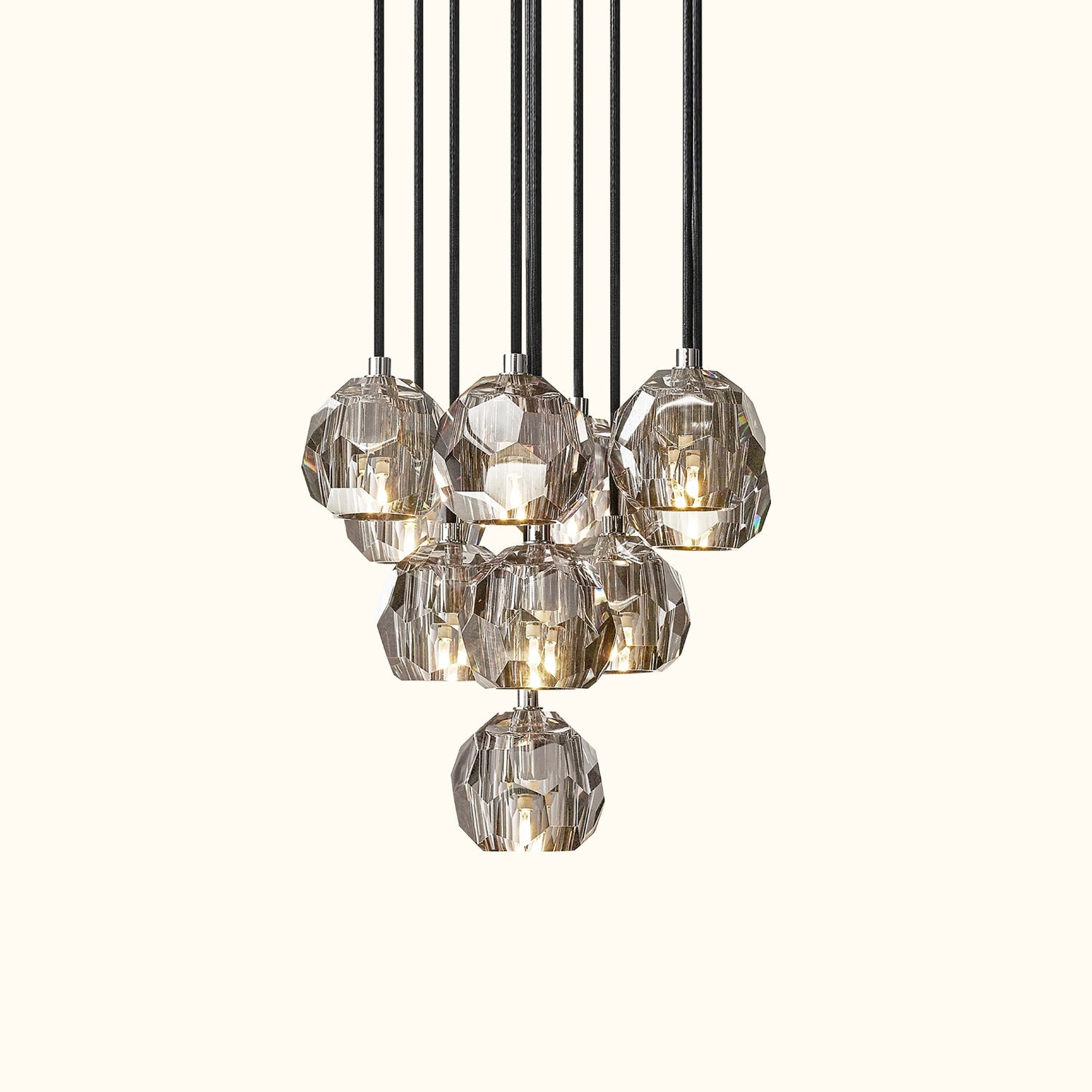 Boule De Cristal Clear Glass Round Cluster Chandelier