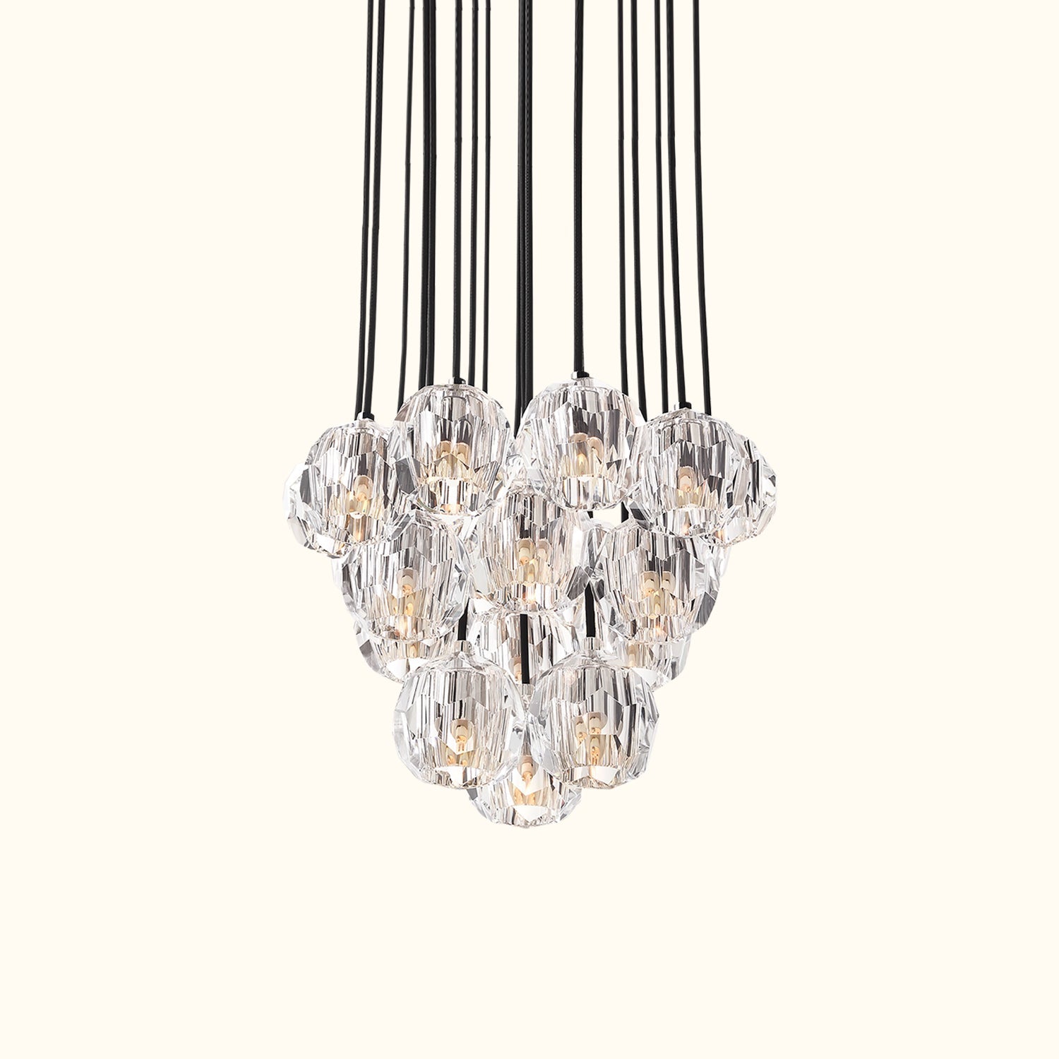 Boule De Cristal Clear Glass Round Cluster Chandelier