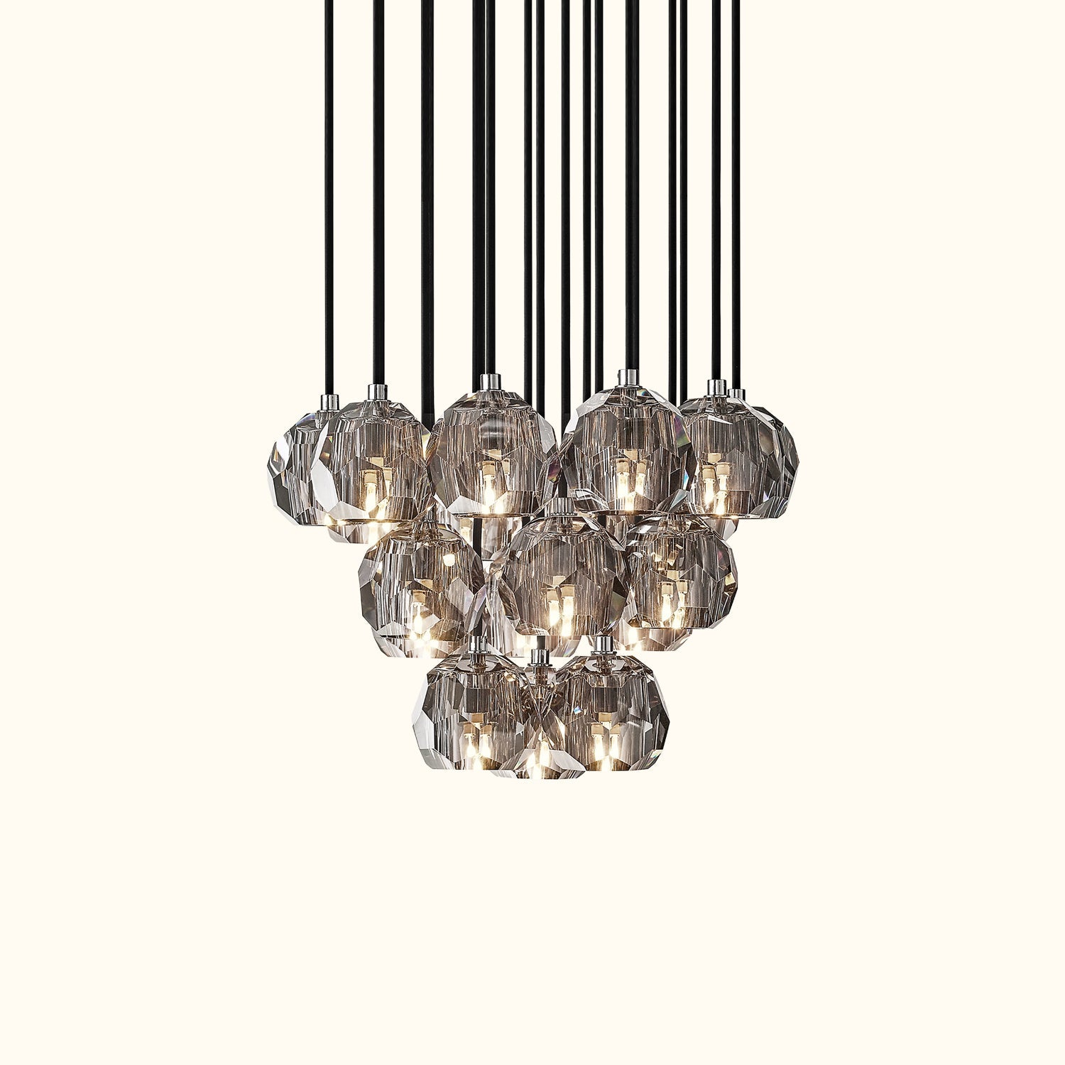 Boule De Cristal Clear Glass Round Cluster Chandelier