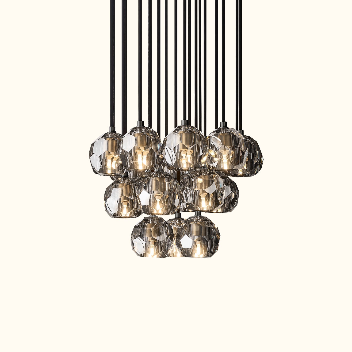 Boule De Cristal Clear Glass Round Cluster Chandelier