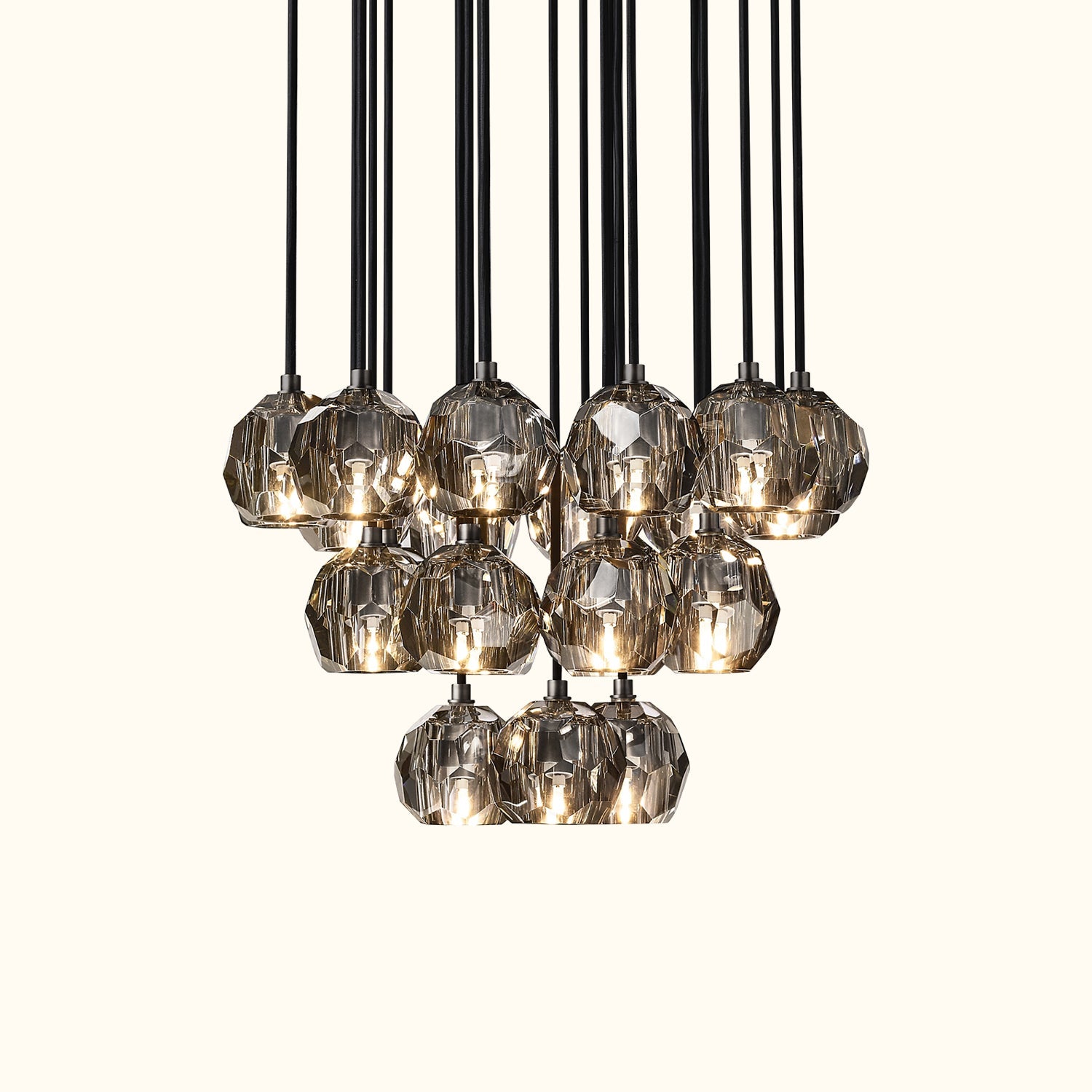 Boule De Cristal Clear Glass Round Cluster Chandelier