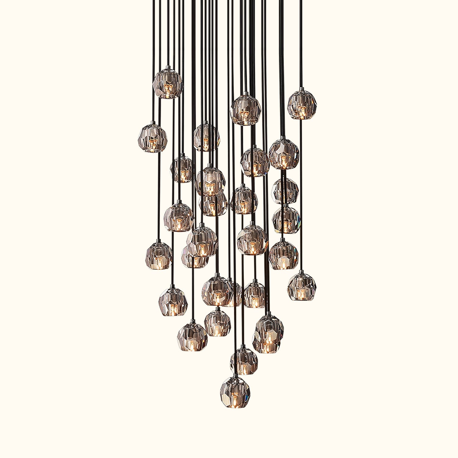 Boule De Cristal Clear Glass Round Cluster Chandelier